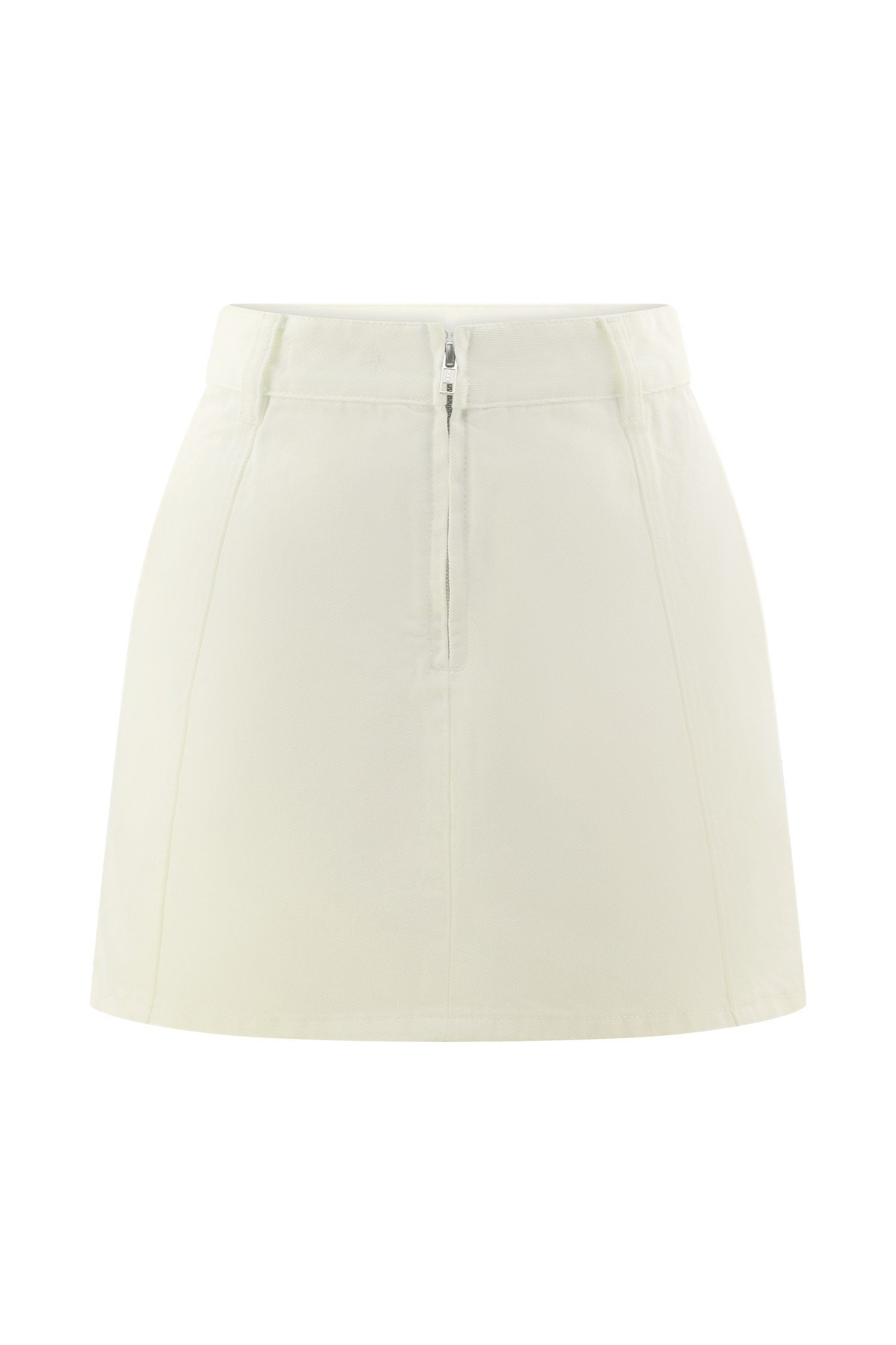 Rosalyn Mini Denim Skort - White #8