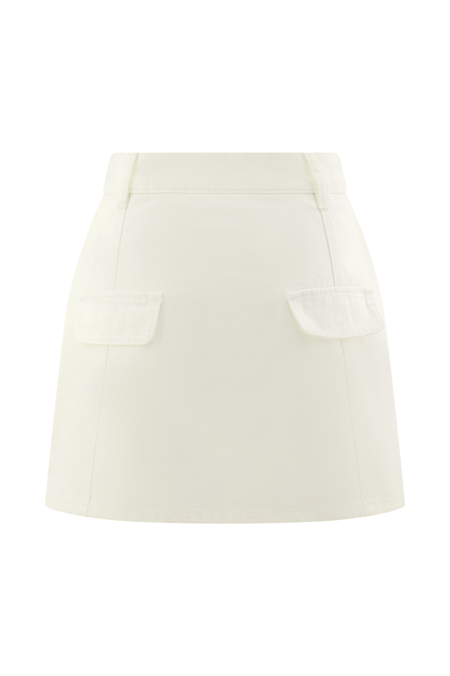 Rosalyn Mini Denim Skort - White #9