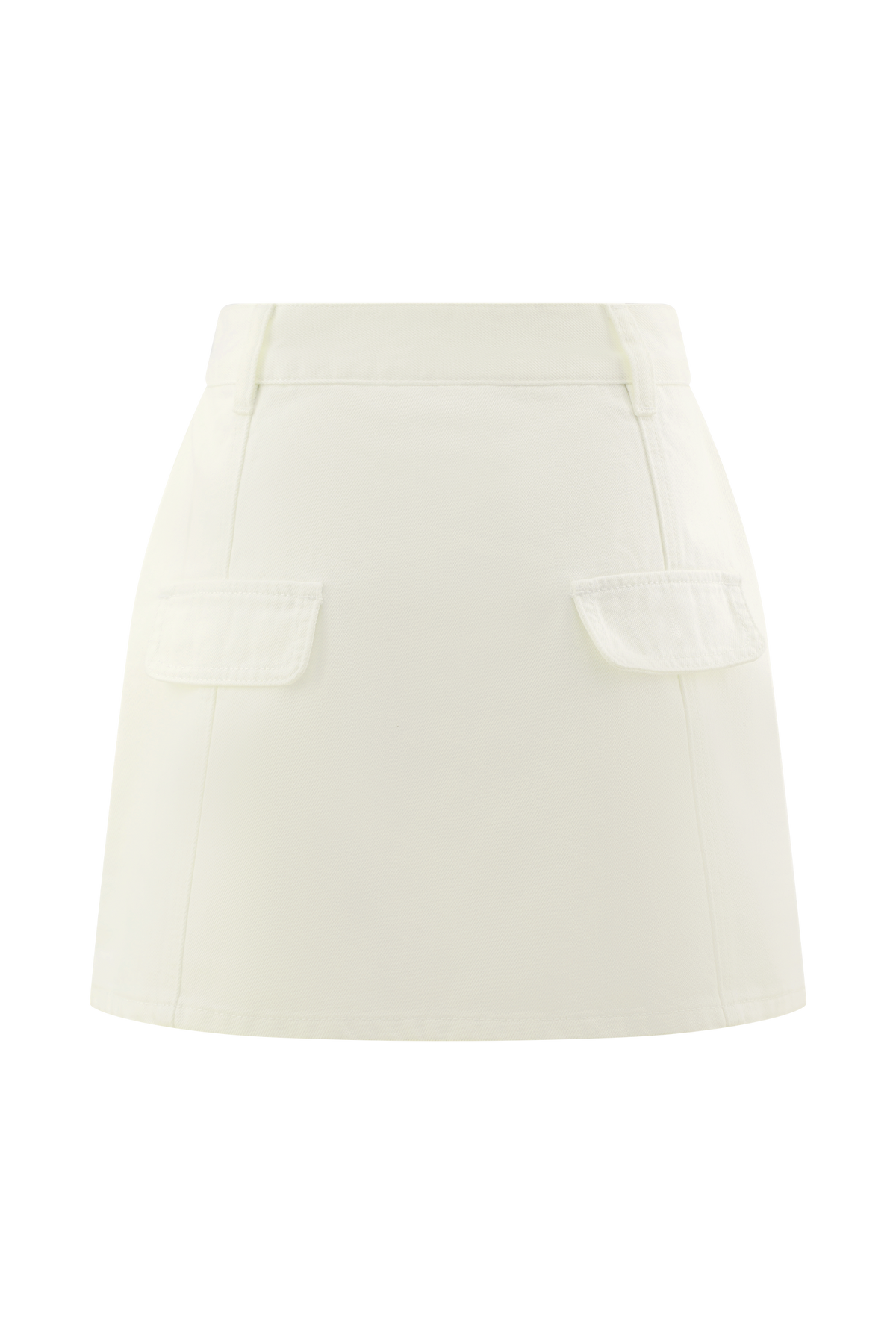 Rosalyn Mini Denim Skort - White