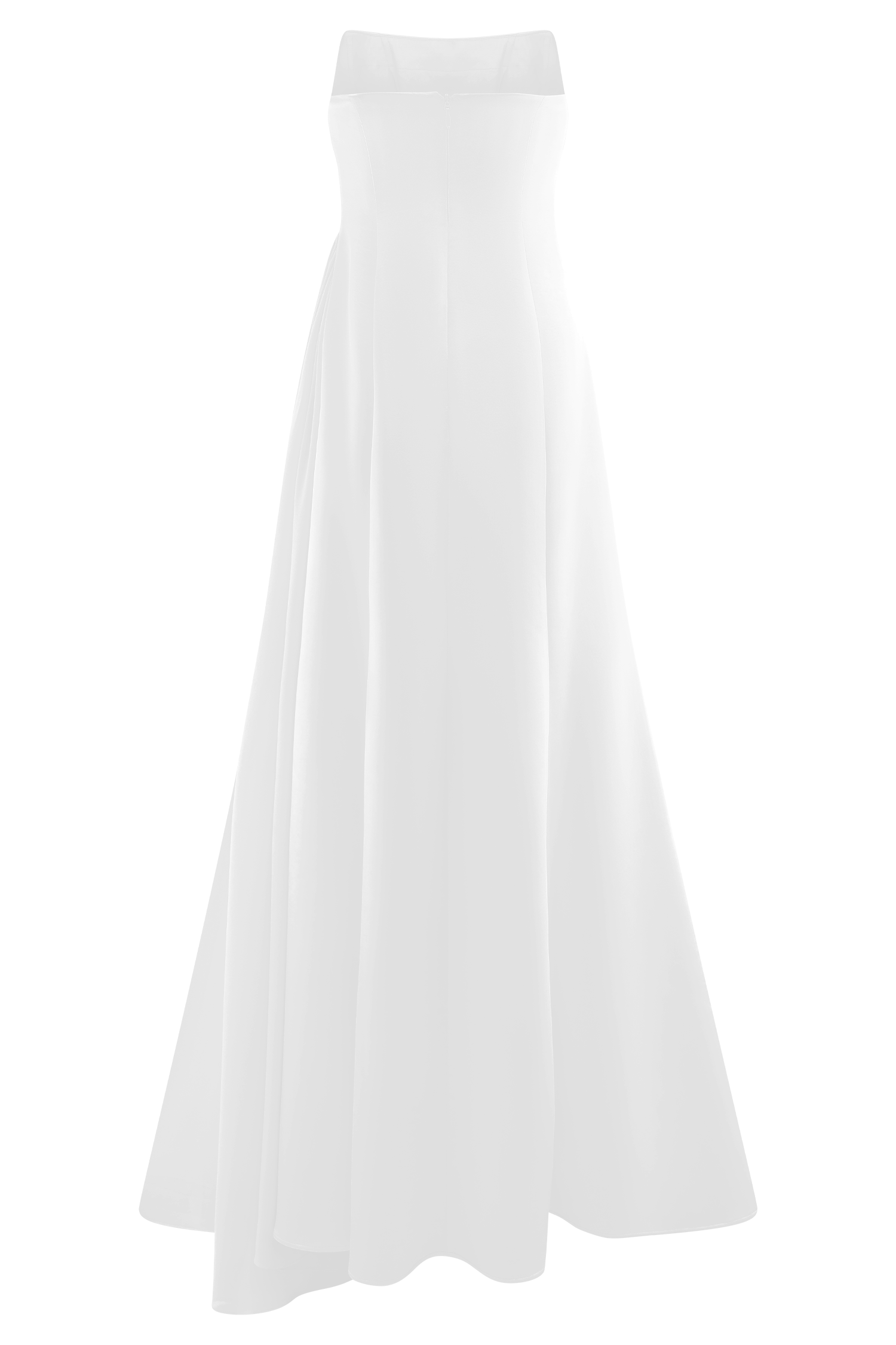 Rosella Satin Strapless Maxi Dress - White #9
