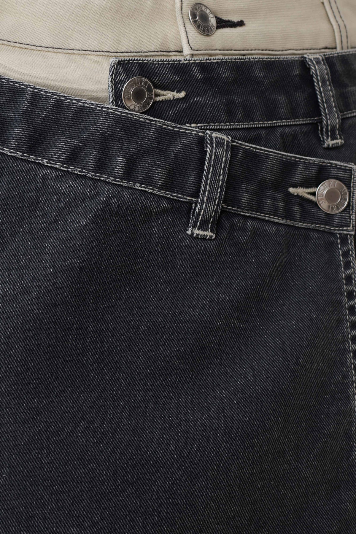 Hellen Asymetrical Denim Mini Skirt - Dark Grey