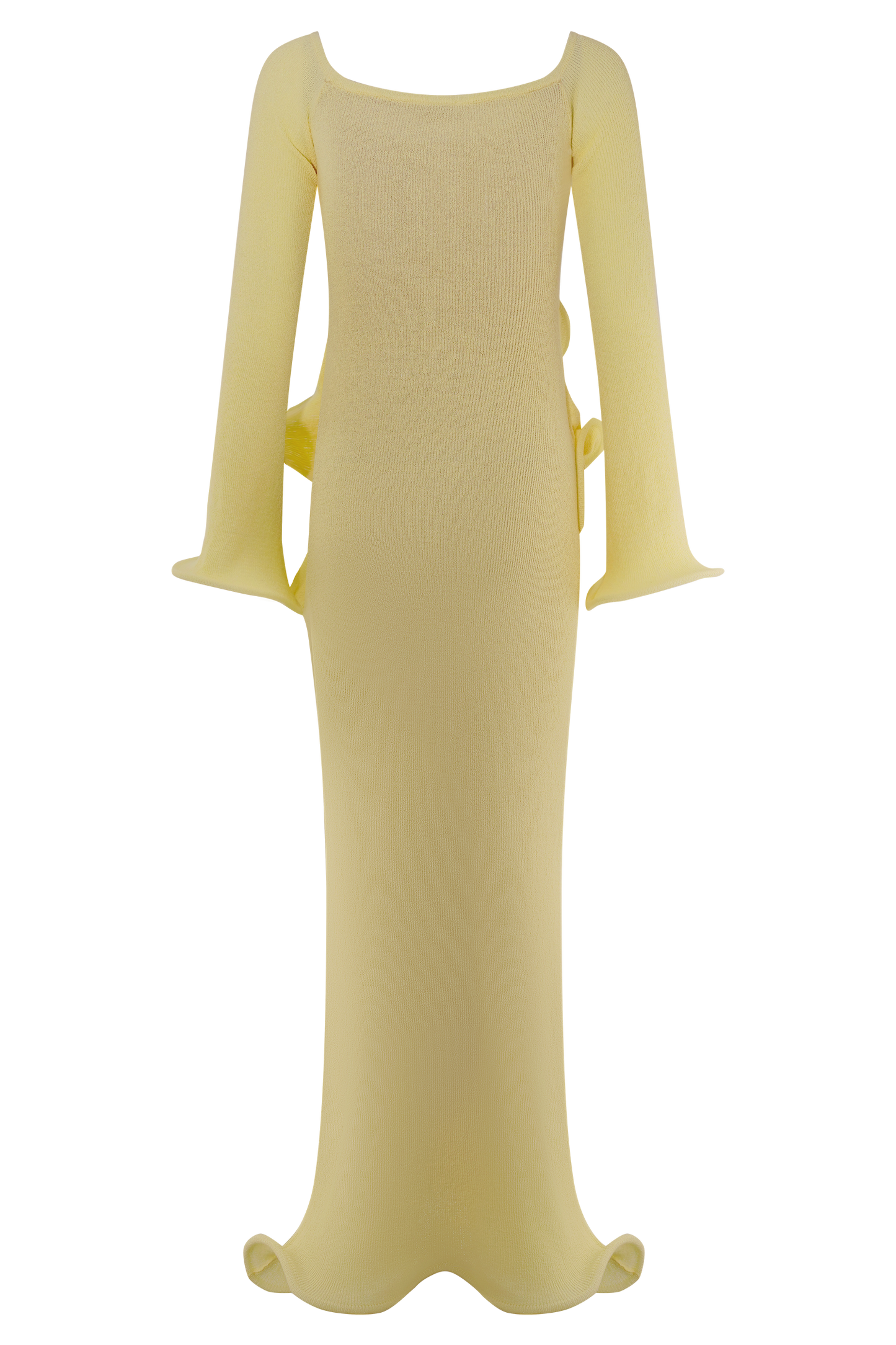 Sandrine Off Shoulder Knit Maxi Dress - Lemon