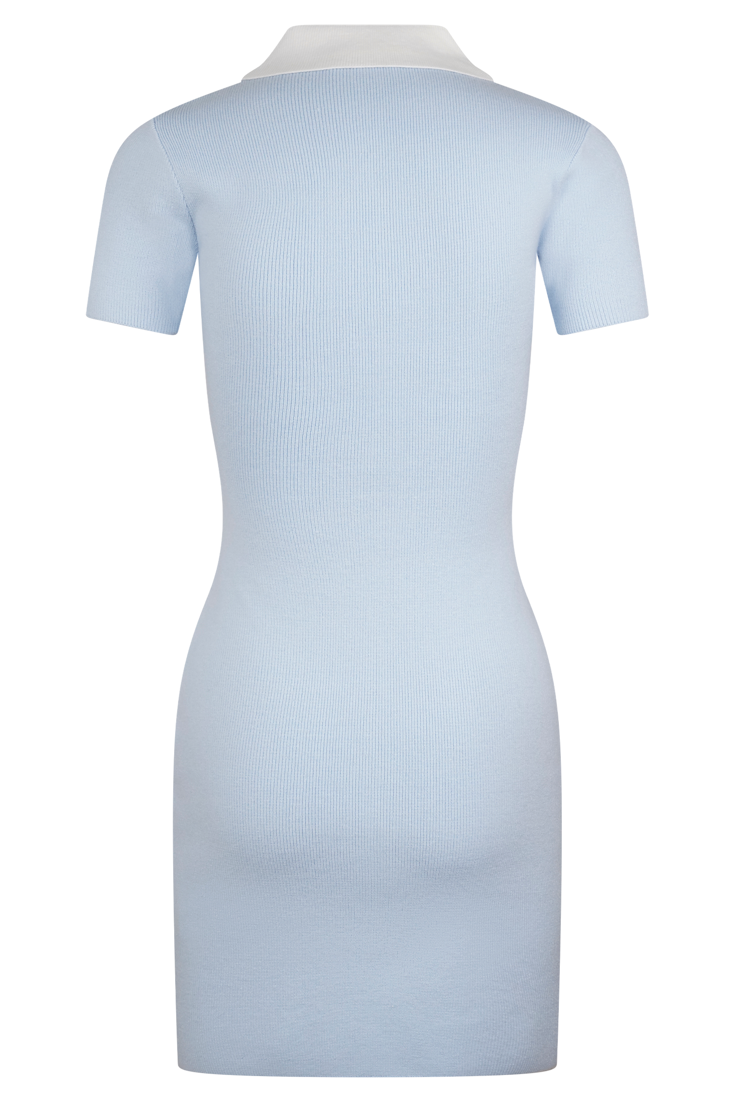 Seema Contrast Mini Dress - Light Blue/White