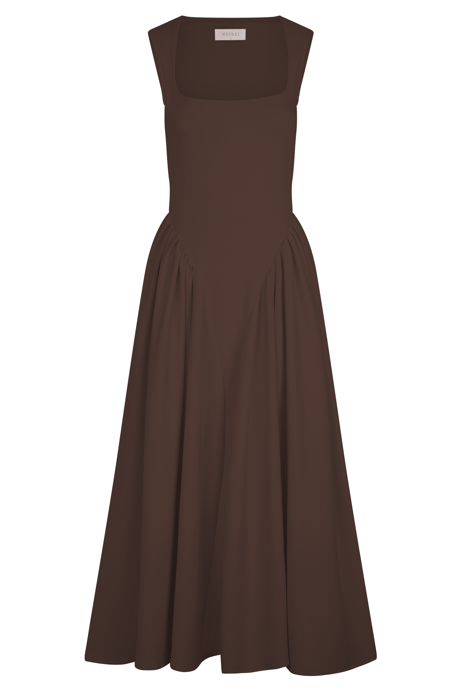Sharon Scuba Jersey Midi Dress - Cacao Brown #7