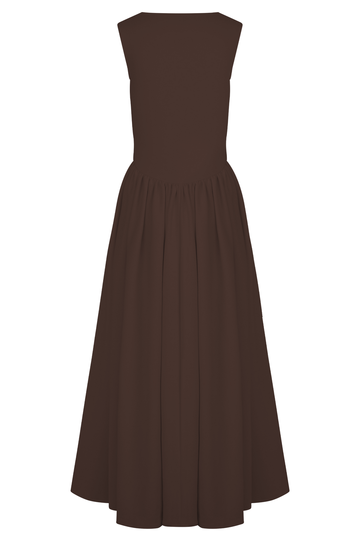 Sharon Scuba Jersey Midi Dress - Cacao Brown