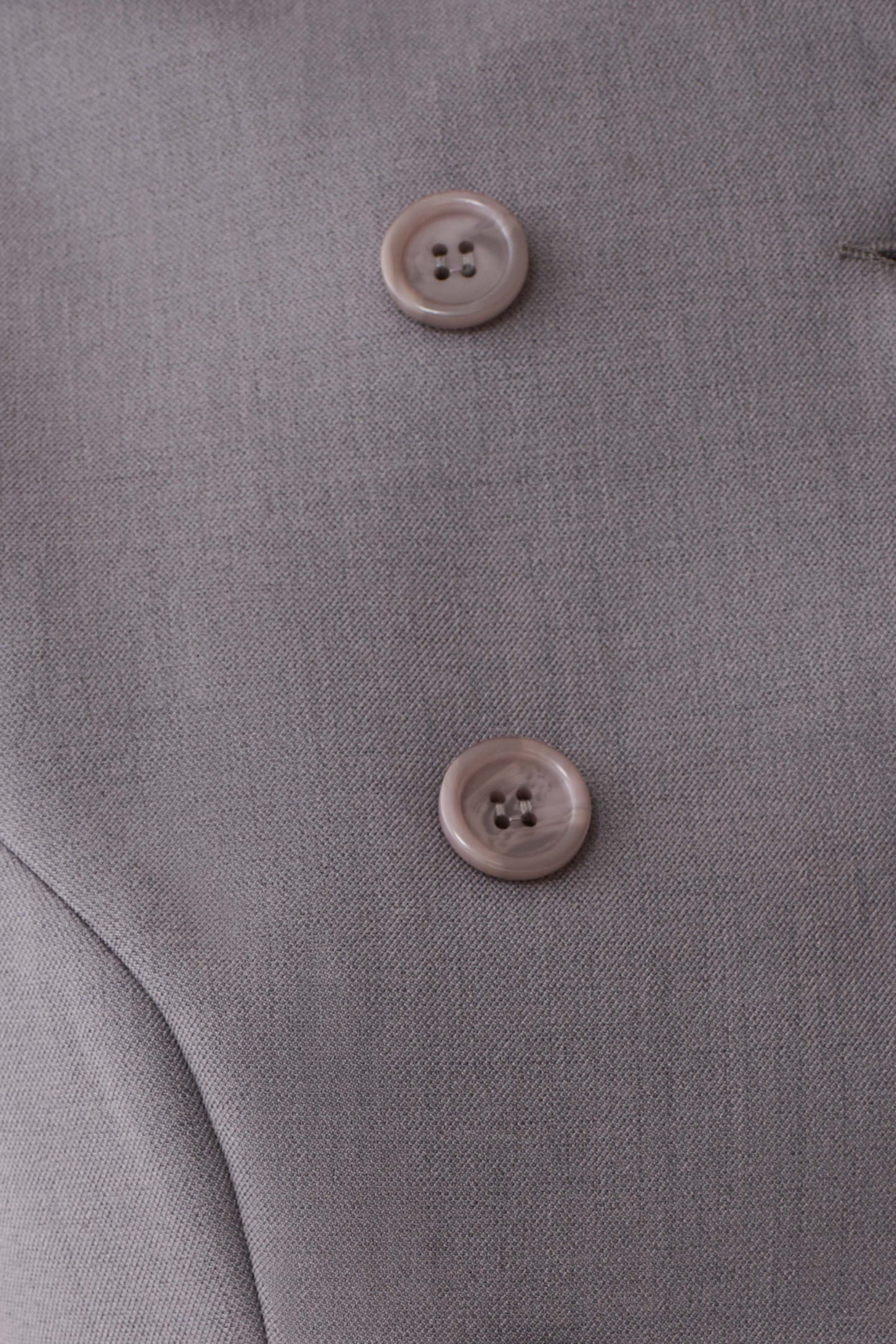 Phoebe Double Breasted Vest - Light Grey Marle