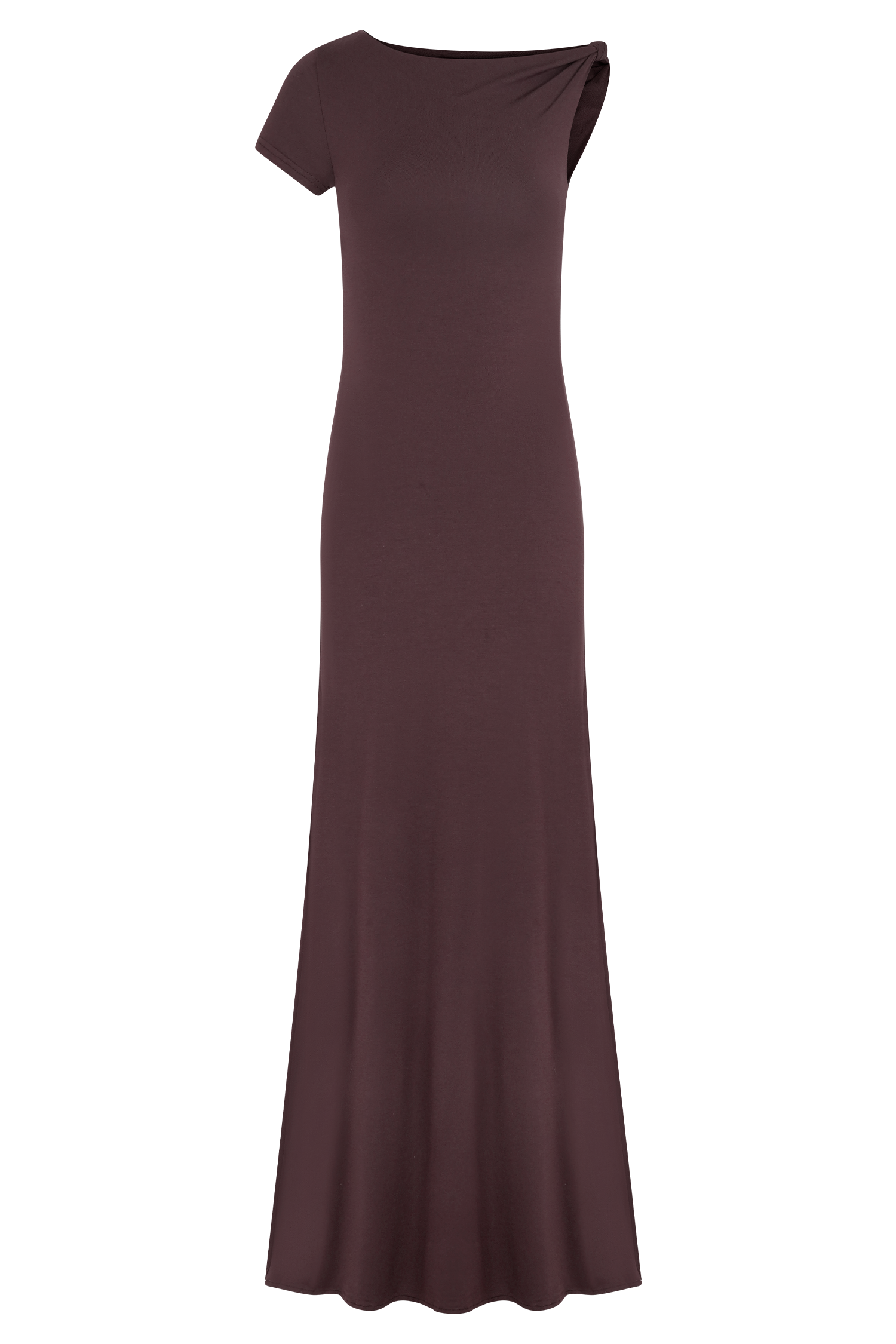 Tamsin Short Sleeve Modal Maxi Dress - Mahogany #11