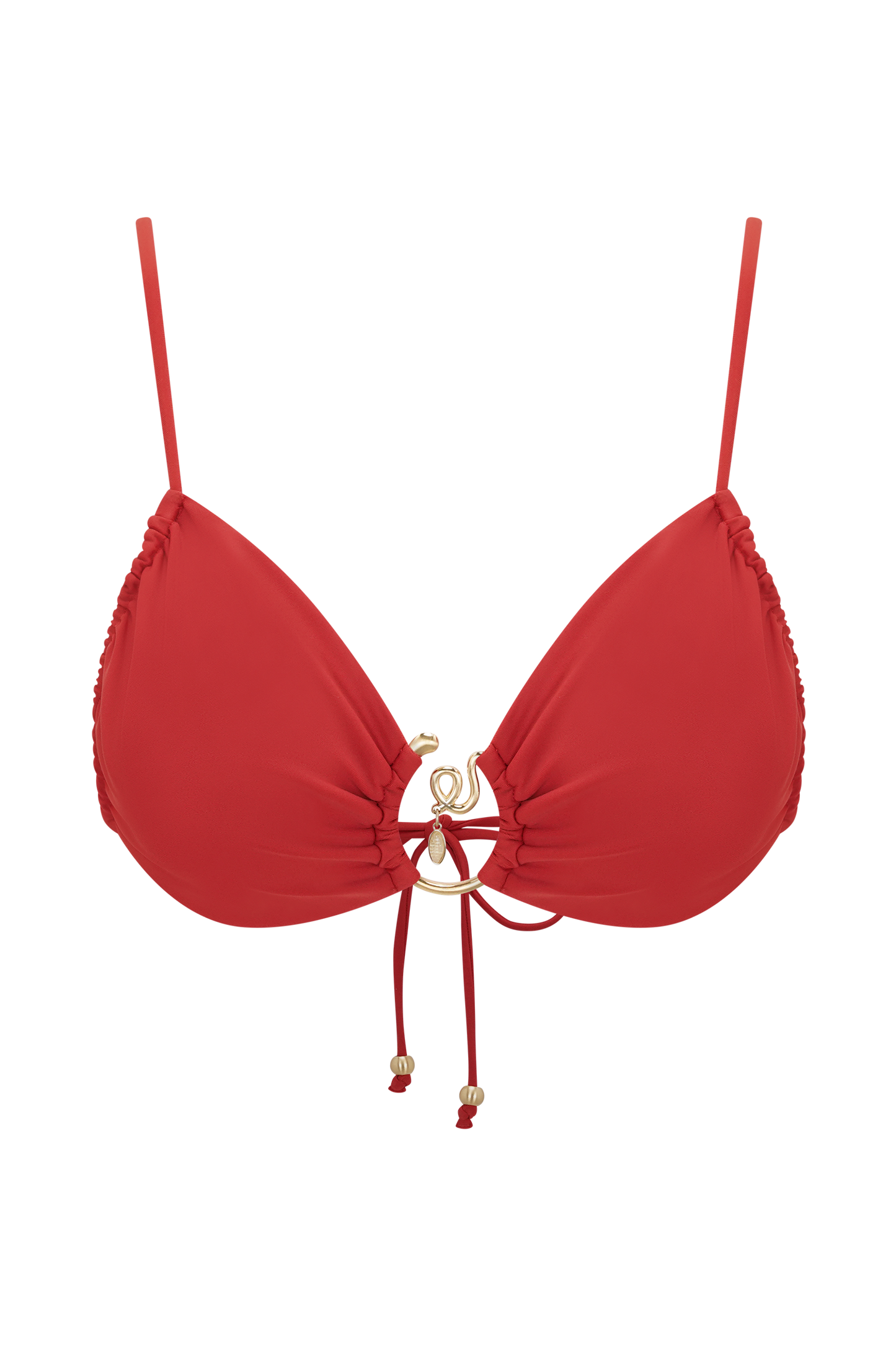 Tyler Bikini Top With Hardware - Red