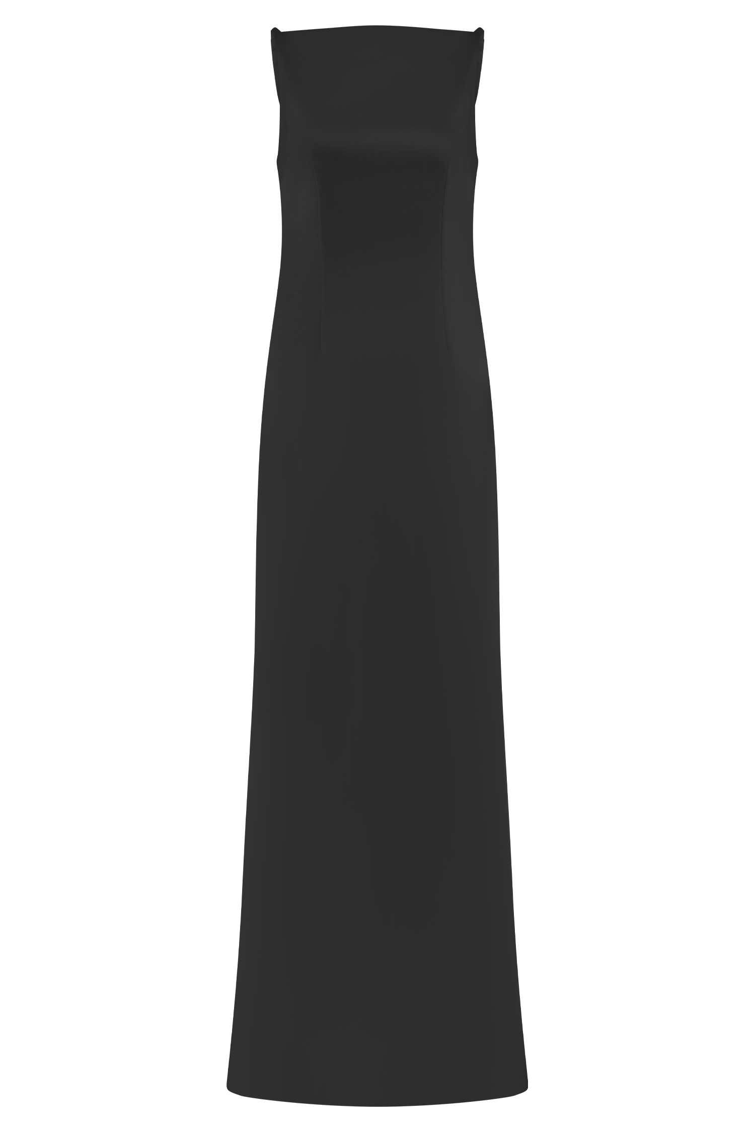 Violet Sleeveless Satin Maxi Dress - Black #14