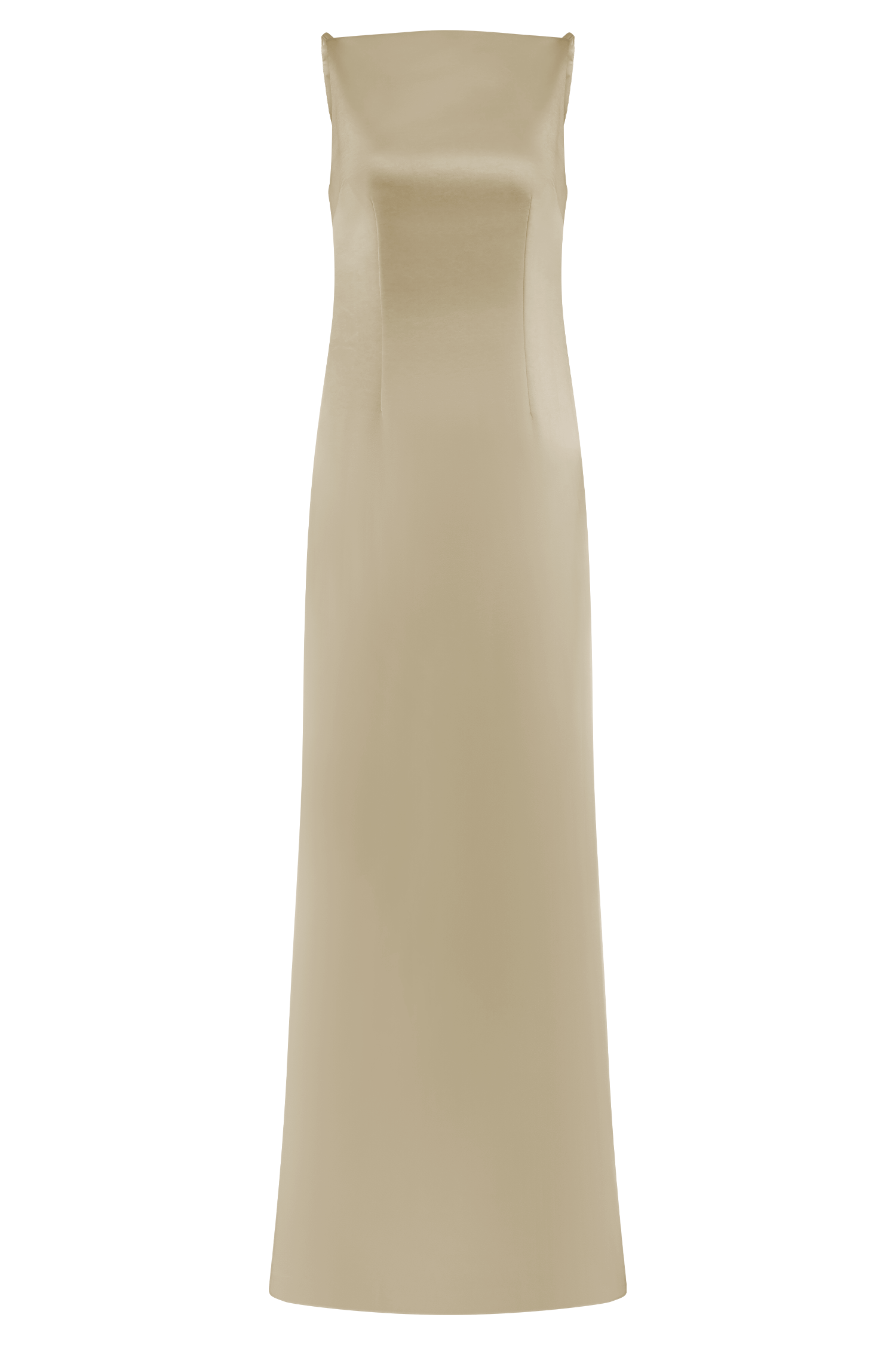 Violet Sleeveless Satin Maxi Dress - Blush Gold #11