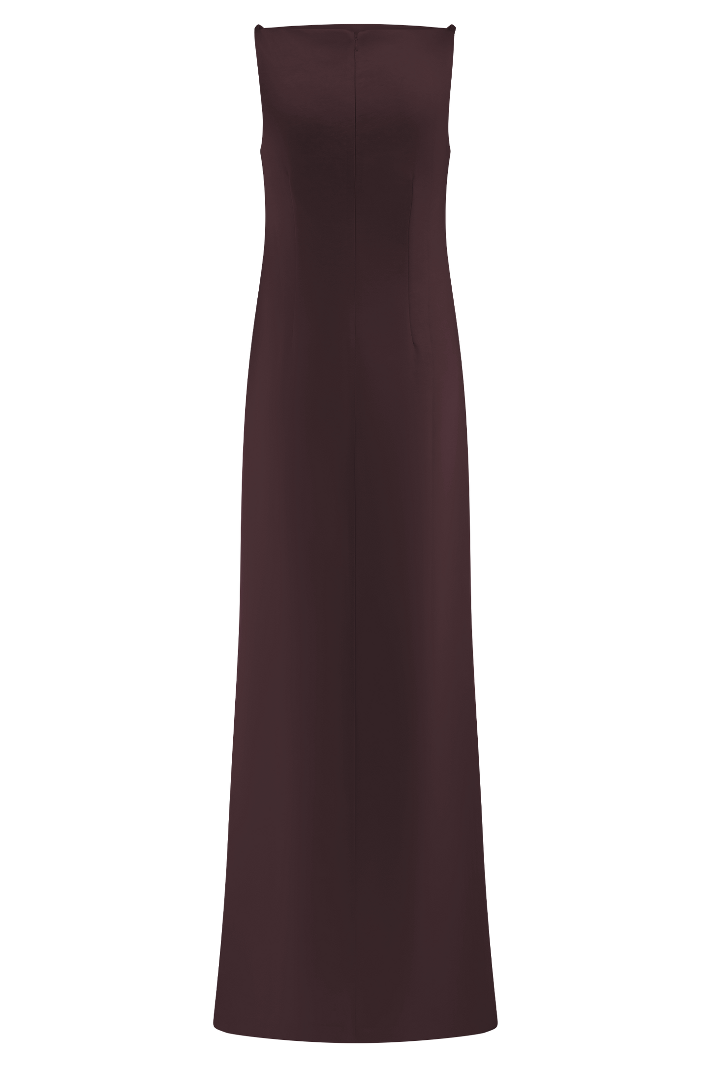 Violet Sleeveless Satin Maxi Dress - Dark Chocolate