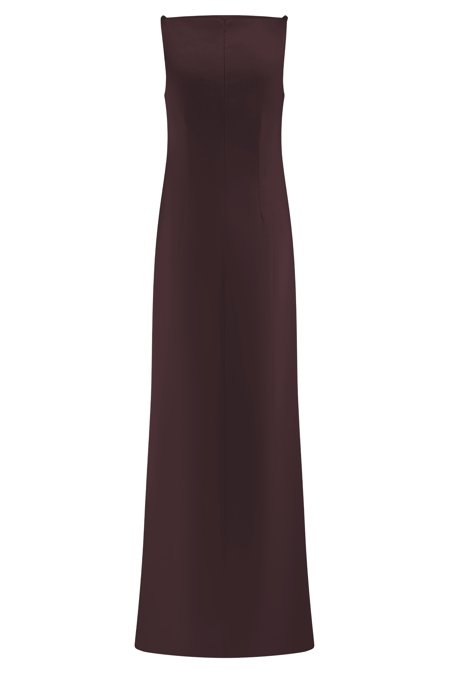 Violet Sleeveless Satin Maxi Dress - Dark Chocolate #11