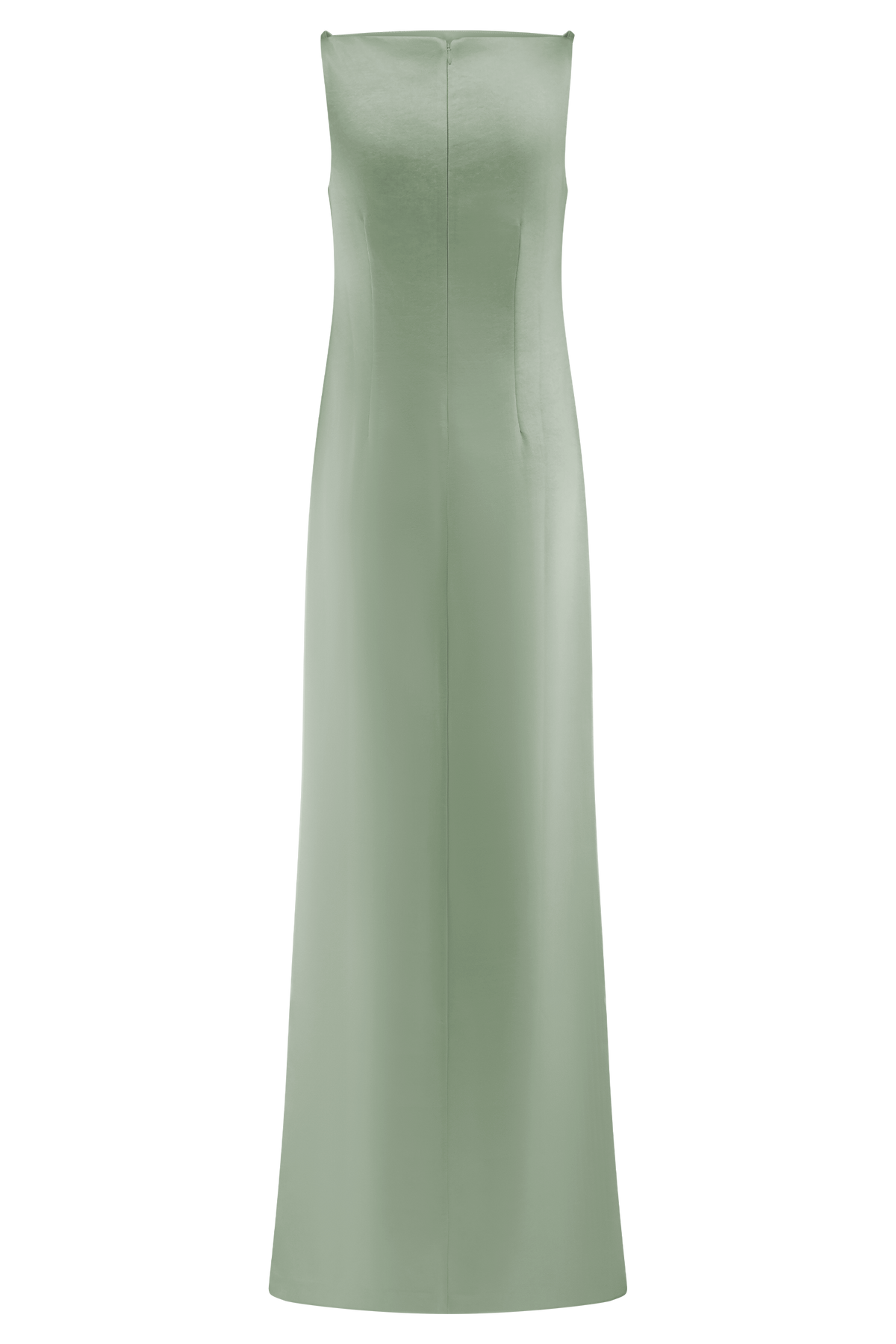 Violet Sleeveless Satin Maxi Dress - Sage