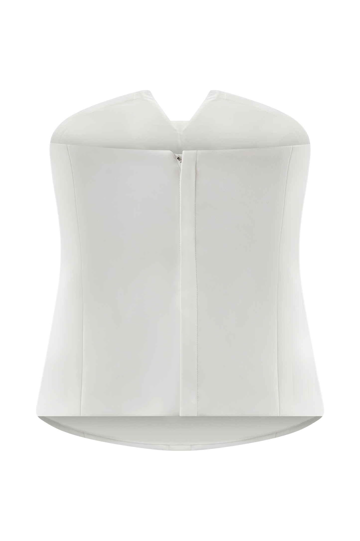 Zillah Strapless Cotton Top - White