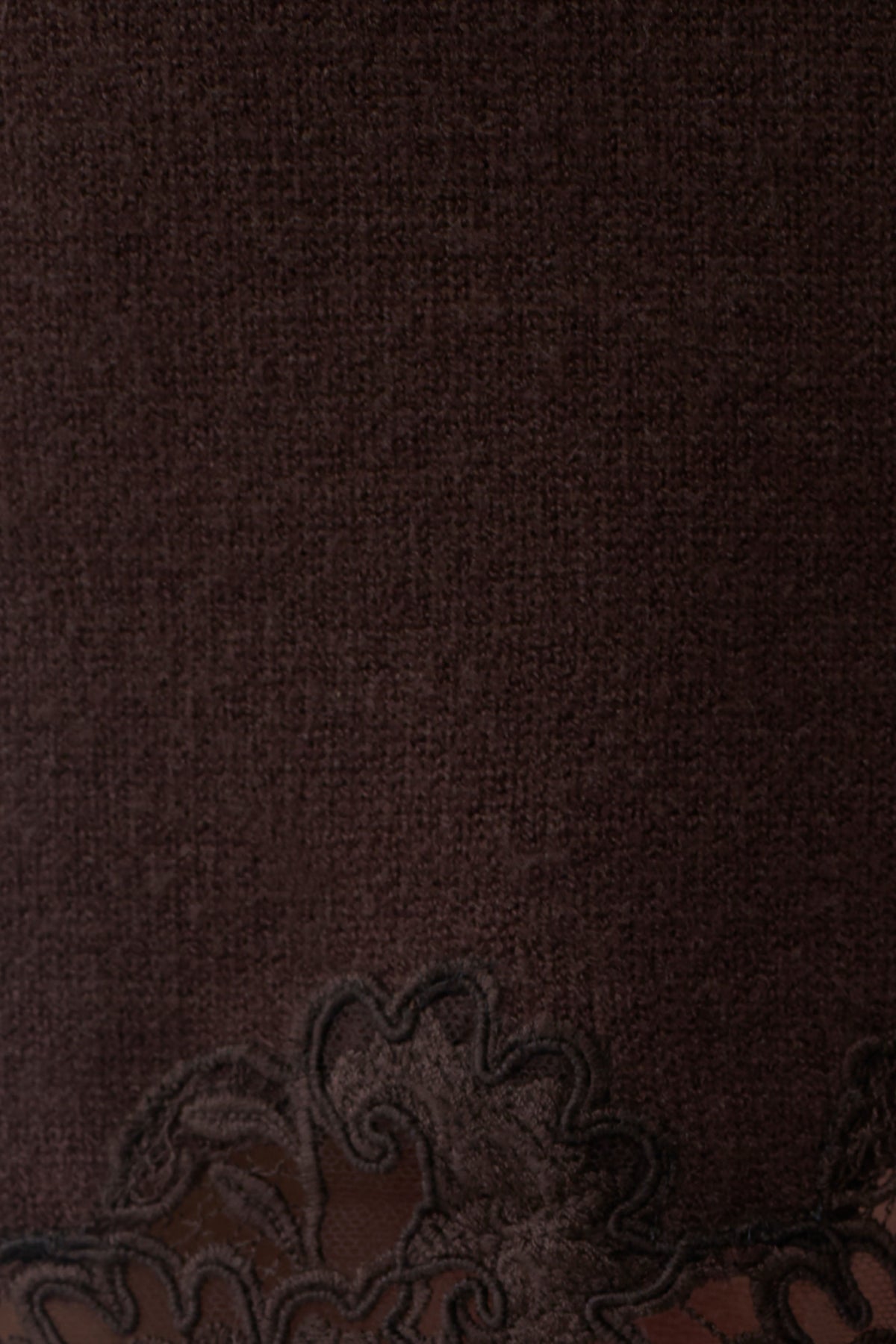 Kaelin Lace Knit Skirt - Chocolate