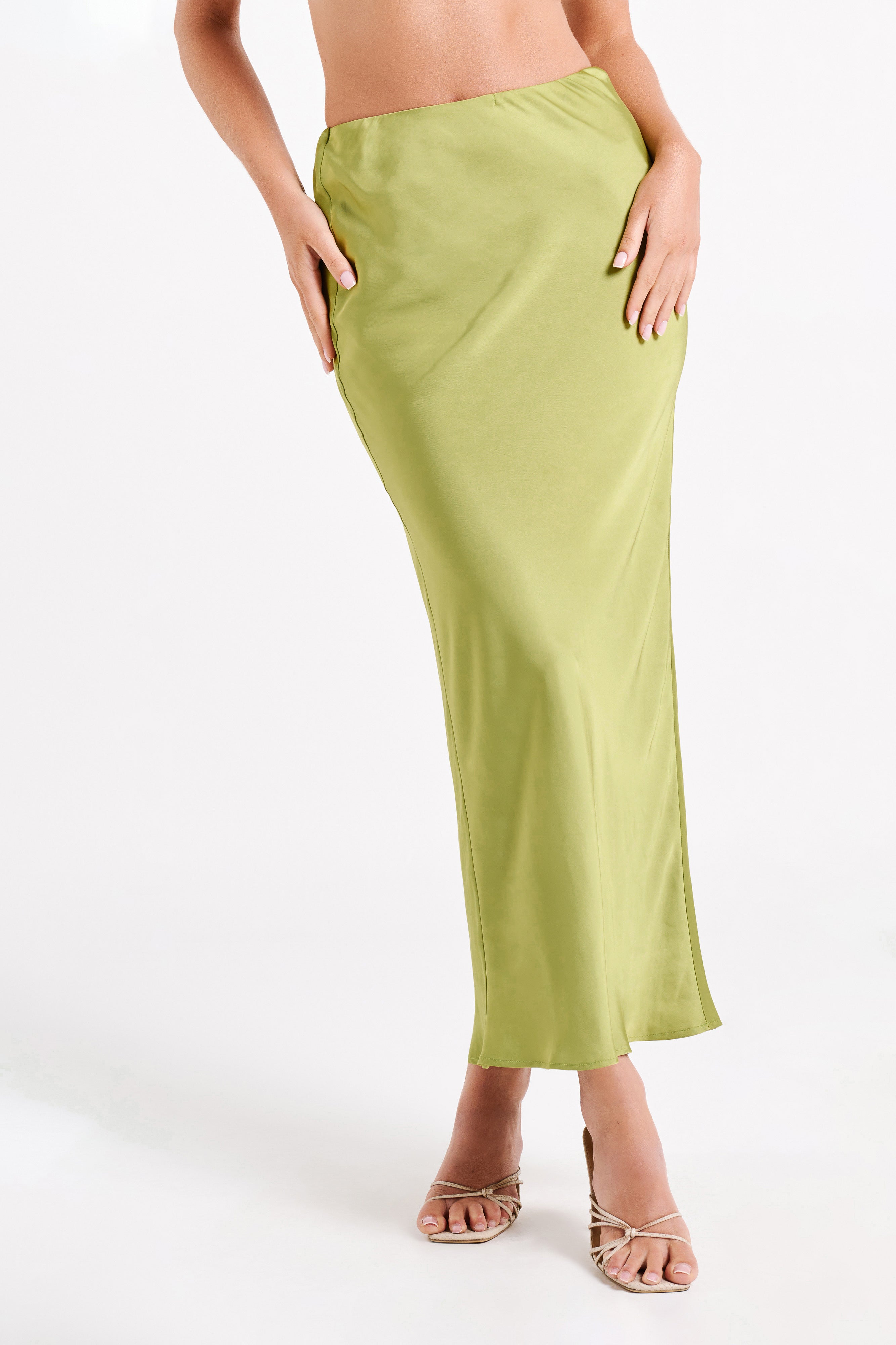 Bright green maxi skirt best sale