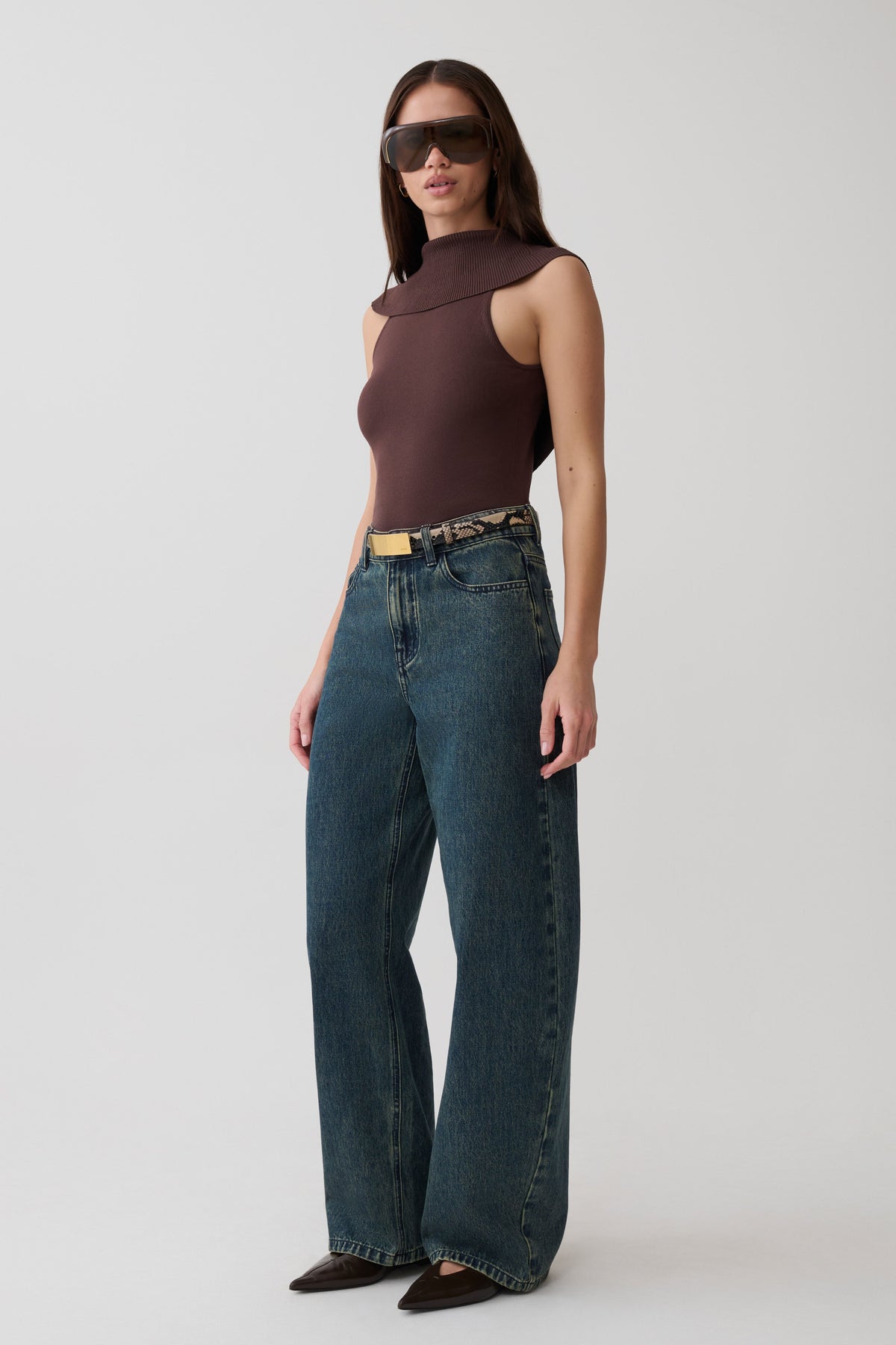 Ellen Knit Sleeveless Top - Chocolate