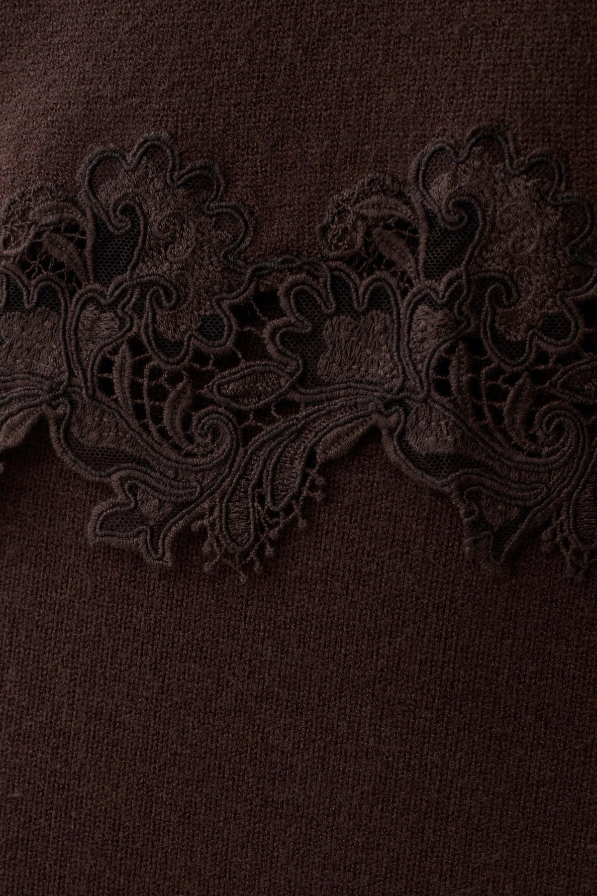 Kaelin Lace Knit Jumper - Chocolate
