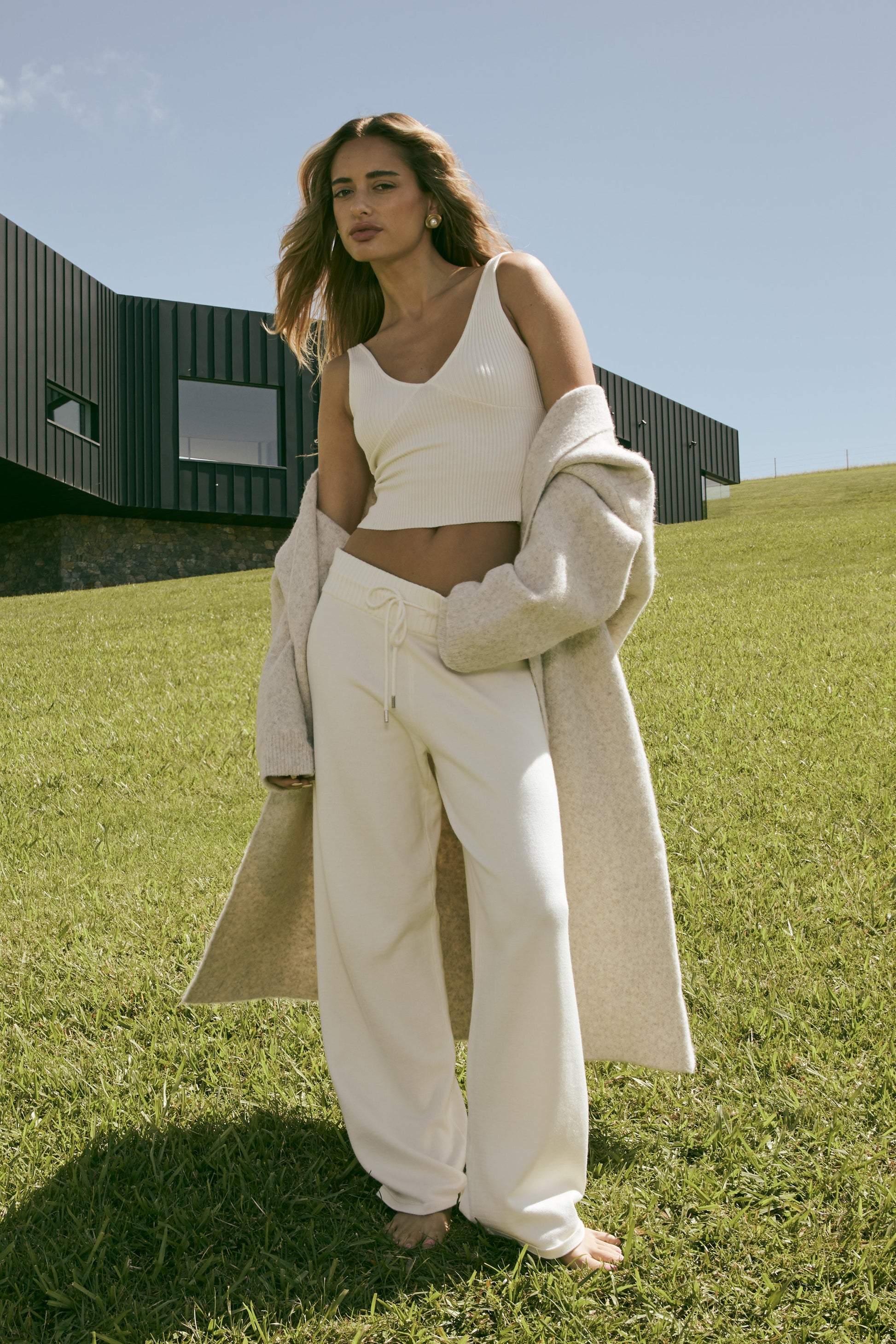 Natalya Knit Wide Leg Pants - Ivory #7