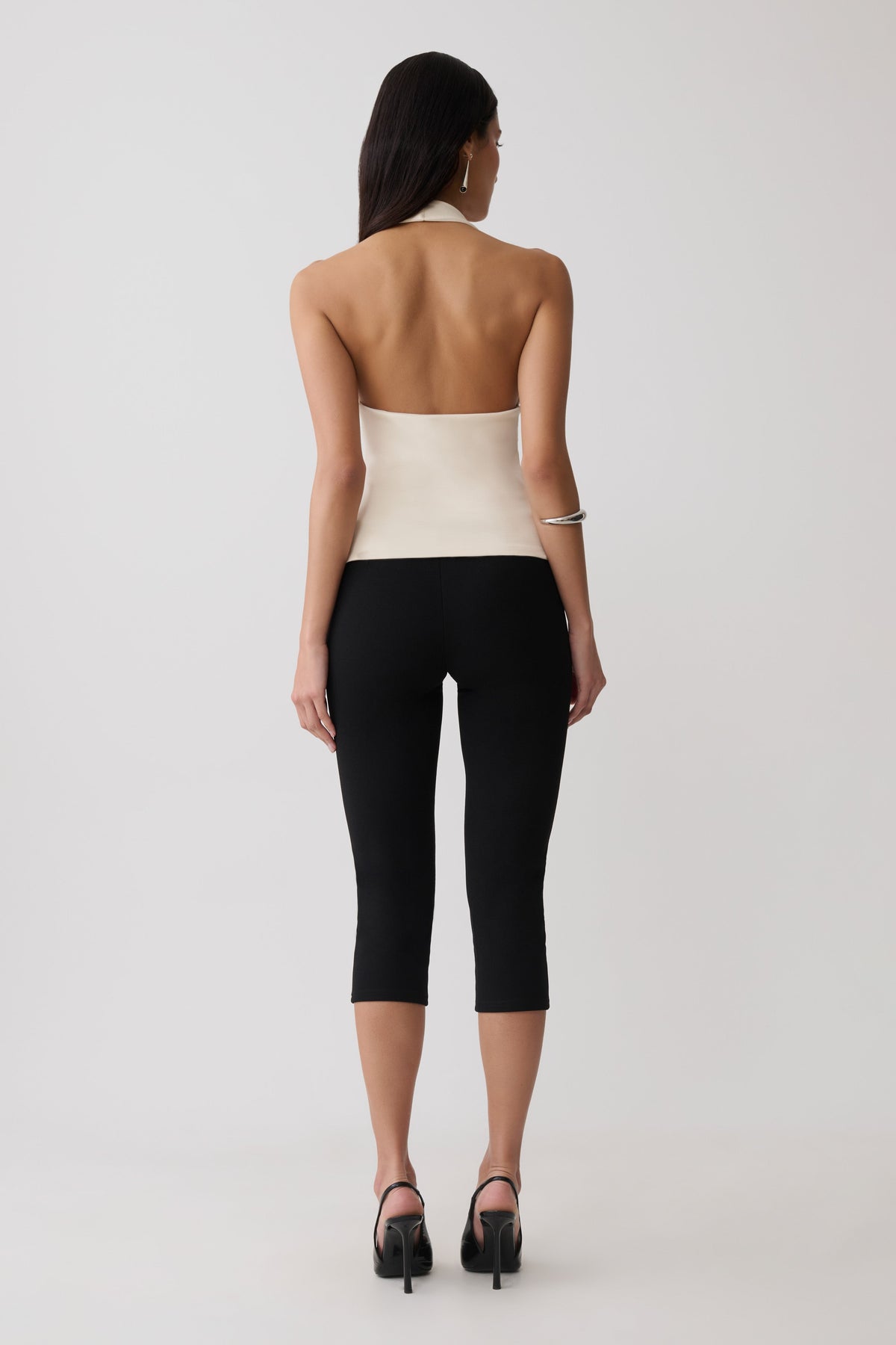 Angelina Scuba Halter Top - Ivory #5