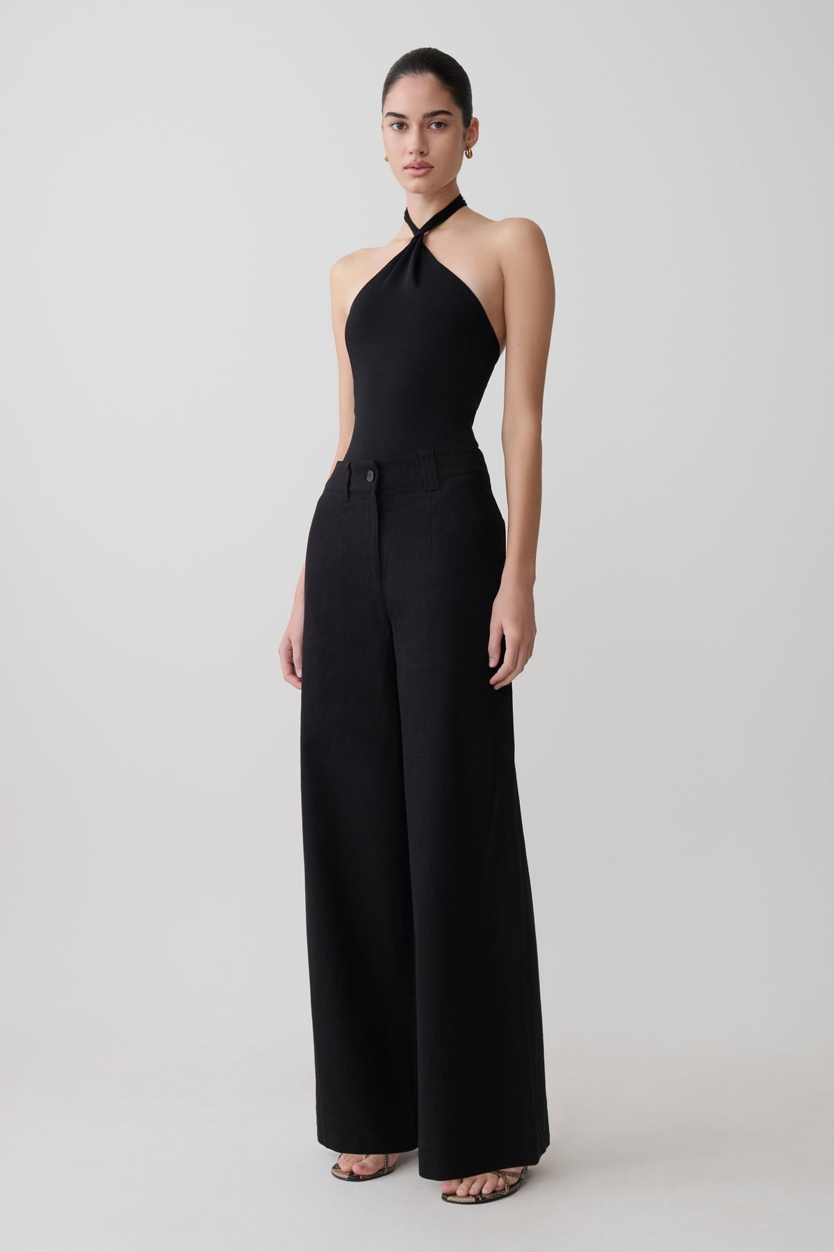 Bambi Twisted Neck Bodysuit - Black #2