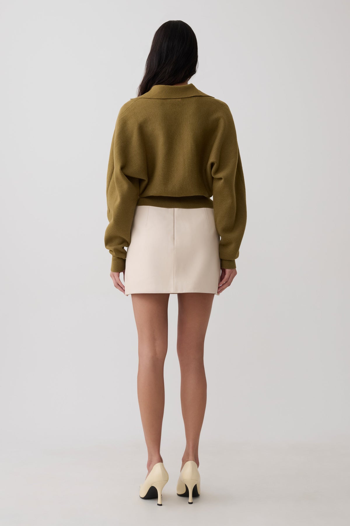 Kasey Long Sleeve Blouson Top - Olive