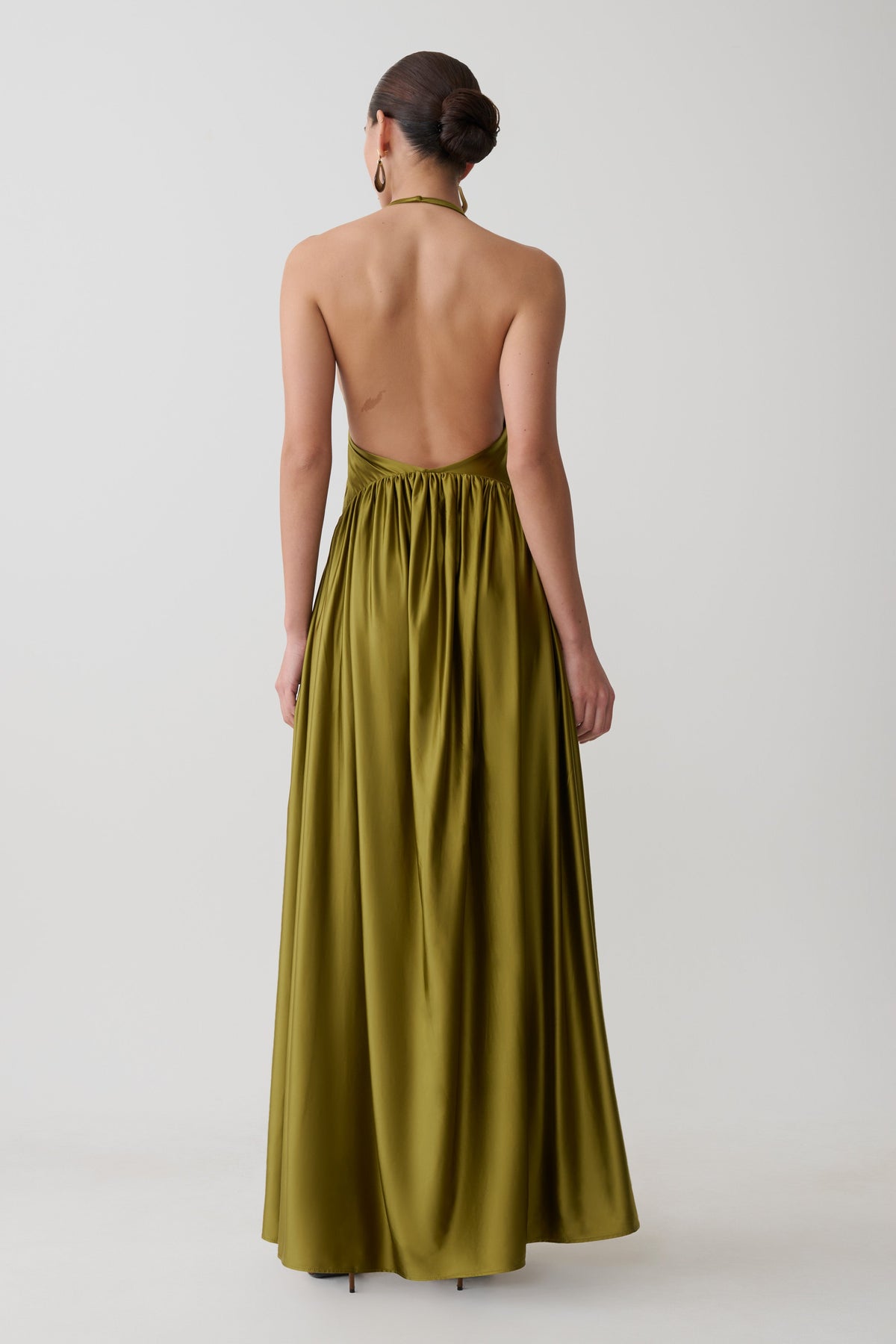 Cypress Halter Maxi Dress - Olive #2