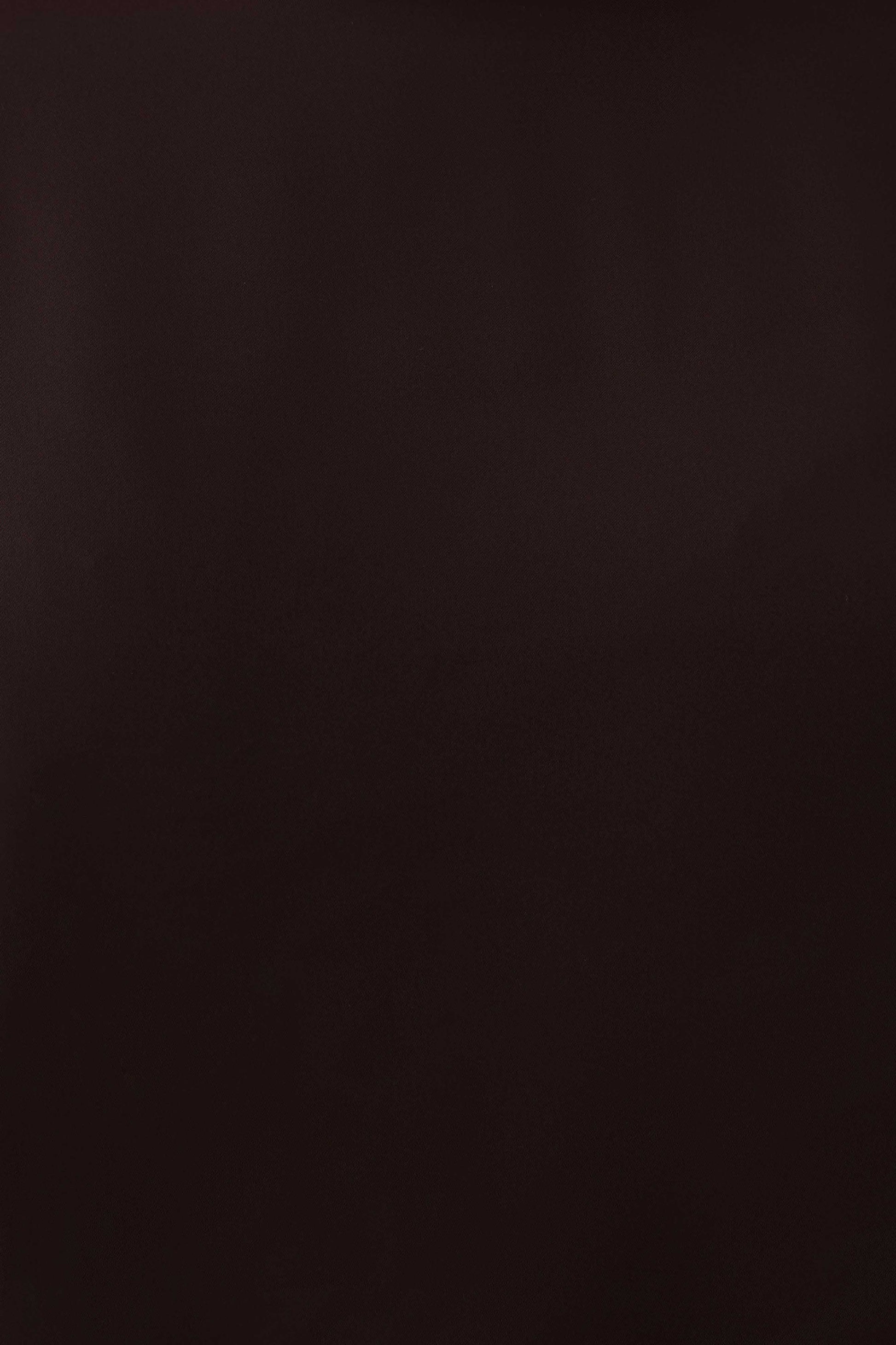 Harlyn Shoulder Pad Short Sleeve Satin Top - Dark Chocolate #9