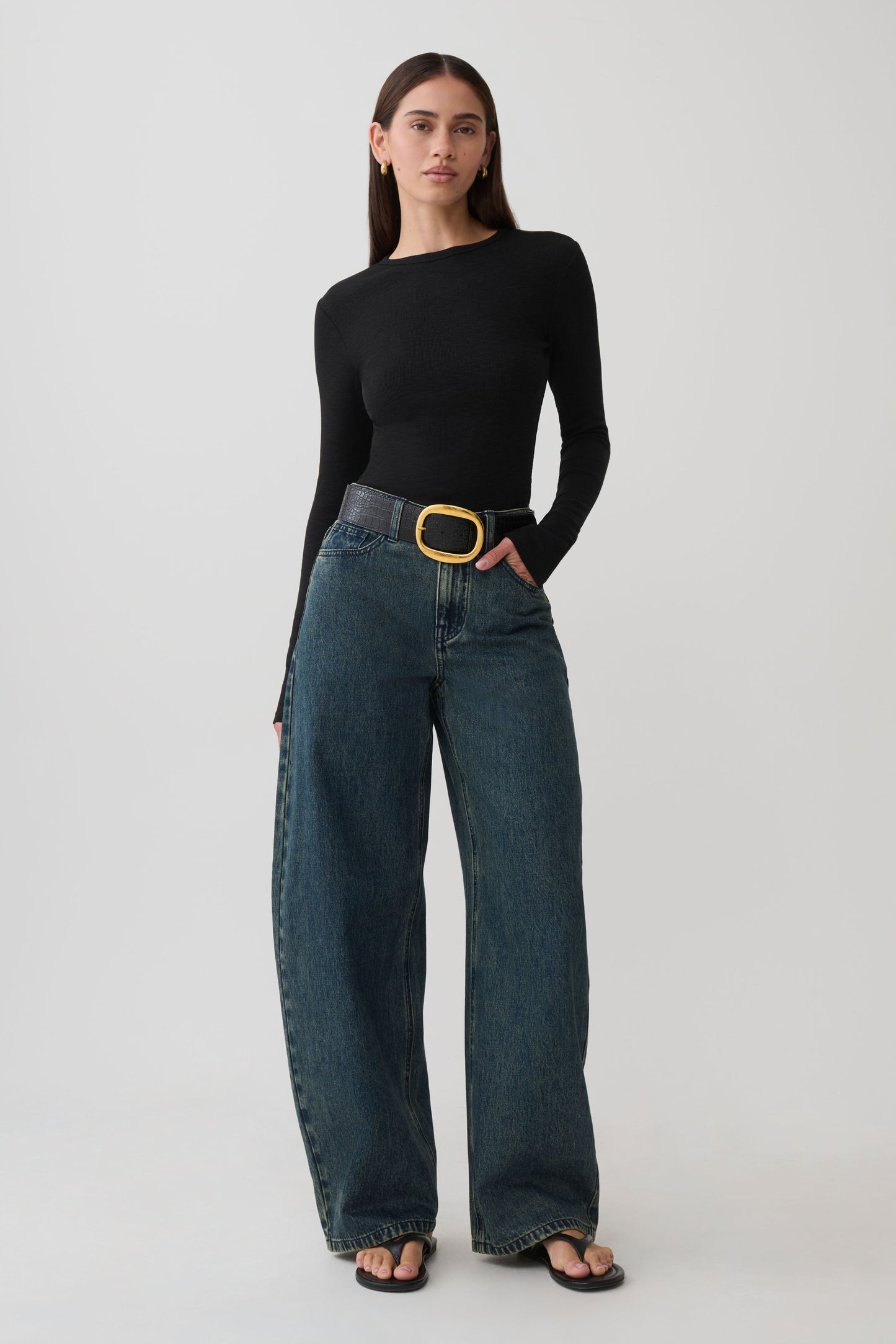 Leny Long Sleeve Top - Black