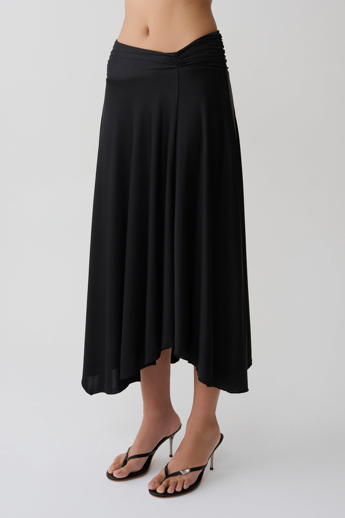 Luu Slinky Midi Skirt - Black #6