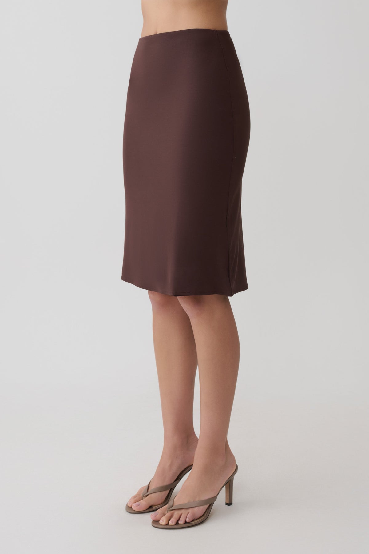 Greer Knee Length Skirt - Espresso #4