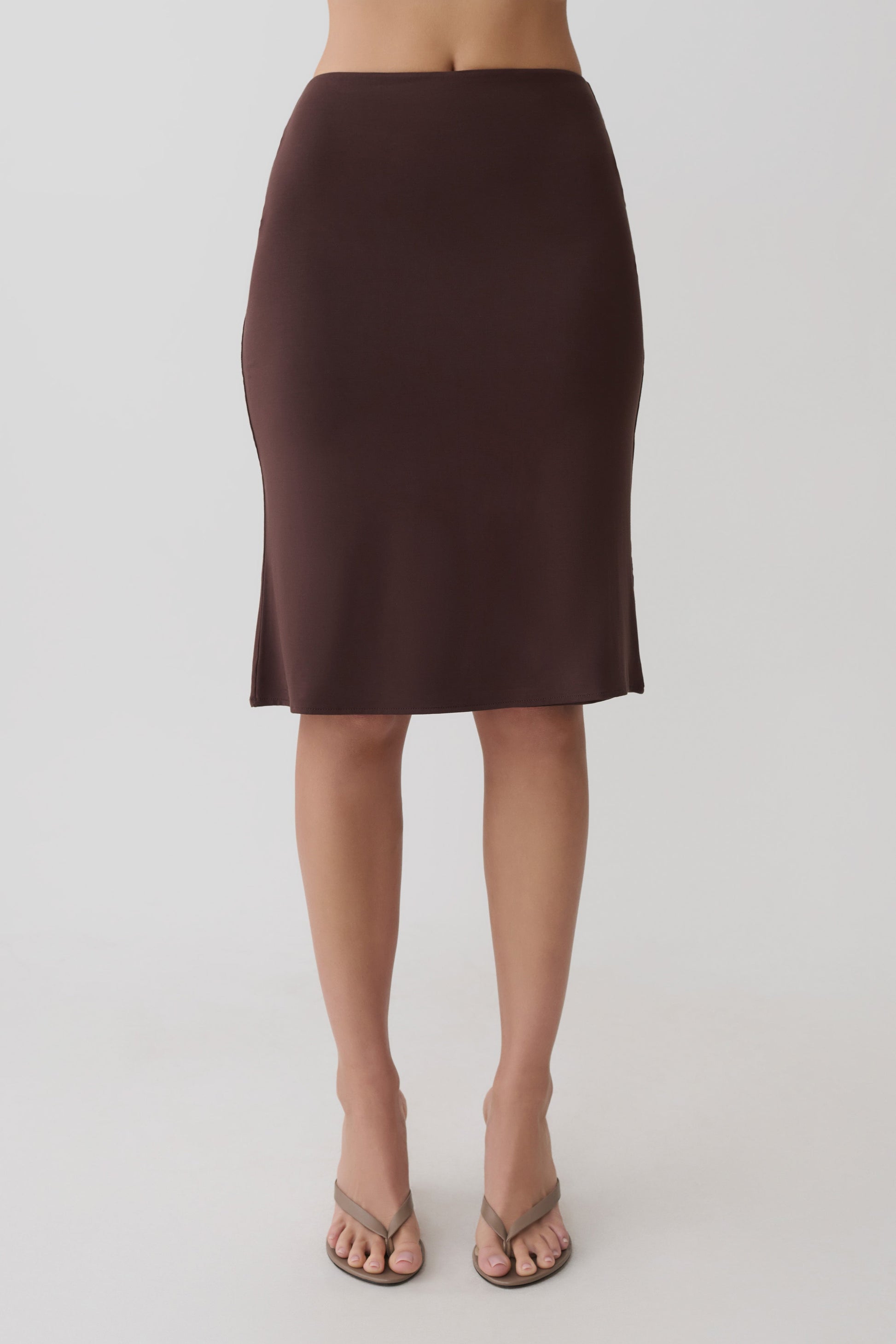 Greer Knee Length Skirt - Espresso #6