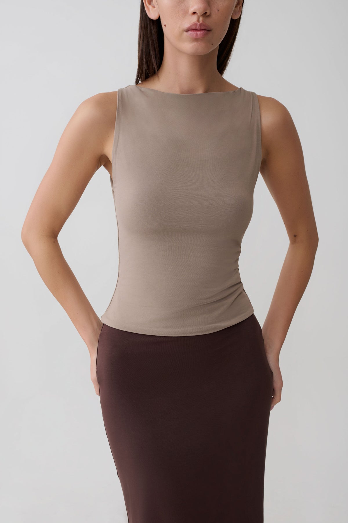 Nicolette Sleeveless Tank Top - Neutral #3