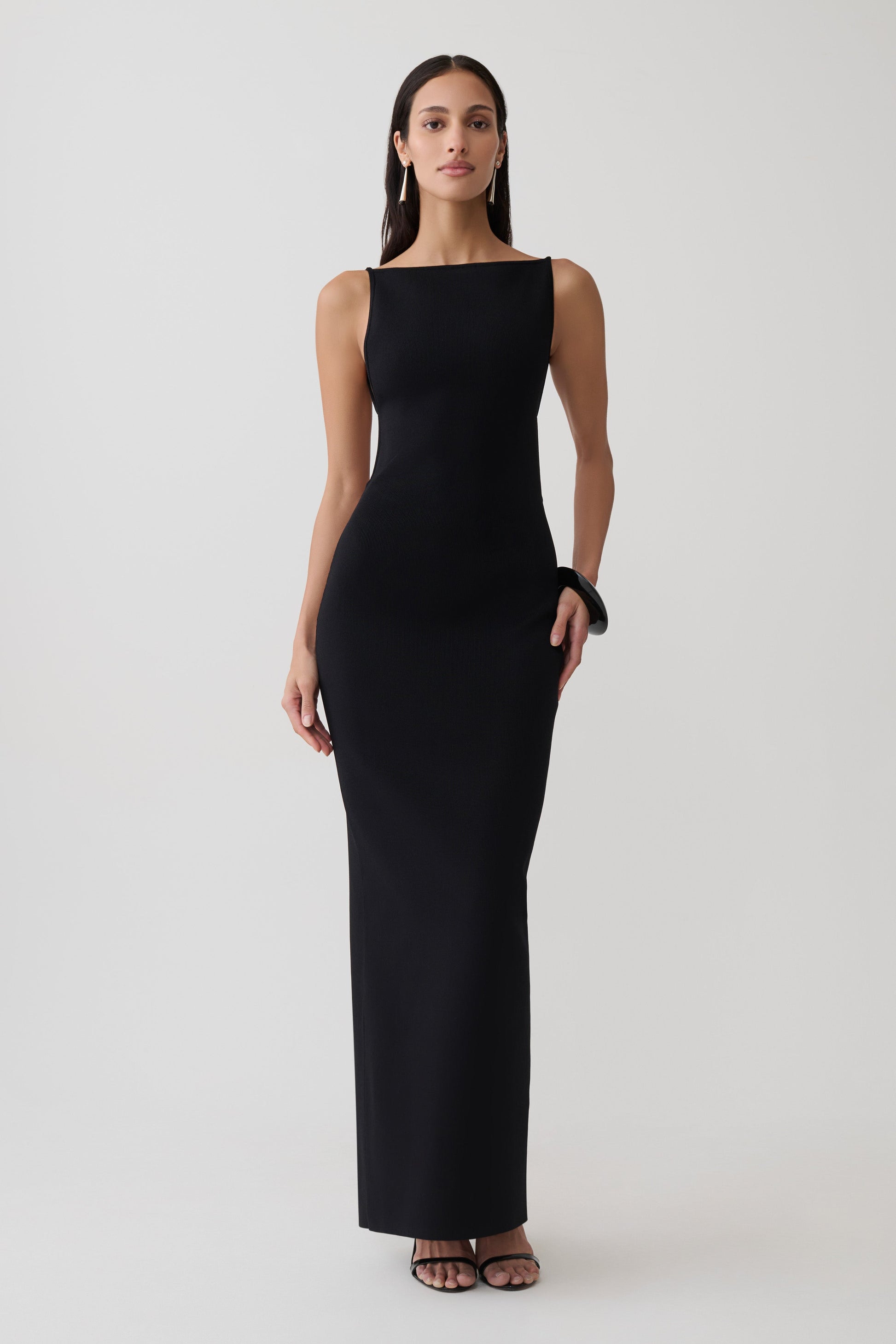 Robin Strappy Back Bandage Maxi Dress - Black #5