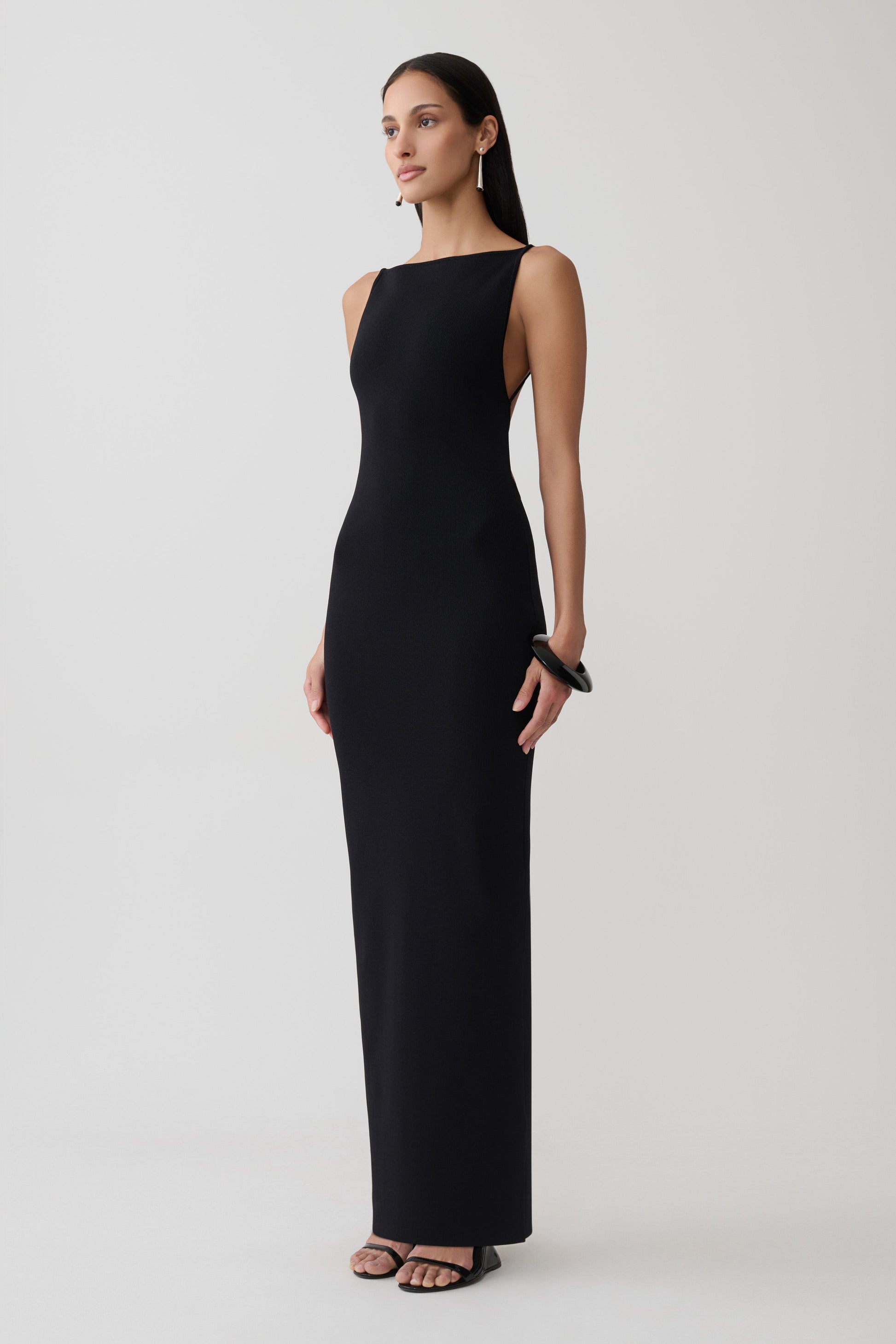 Robin Strappy Back Bandage Maxi Dress - Black #2