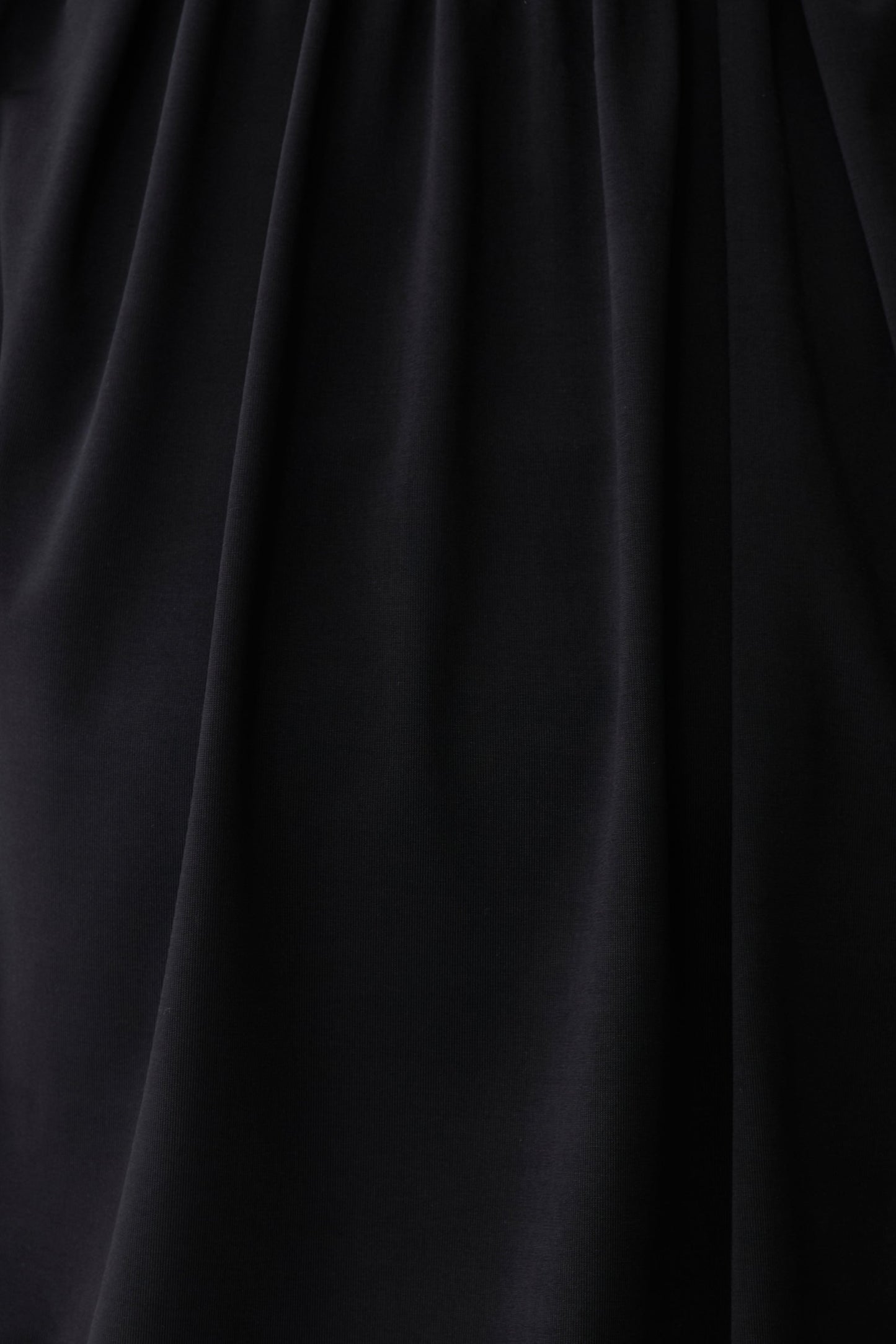 True Drop Waist Gathered Midi Dress - Black