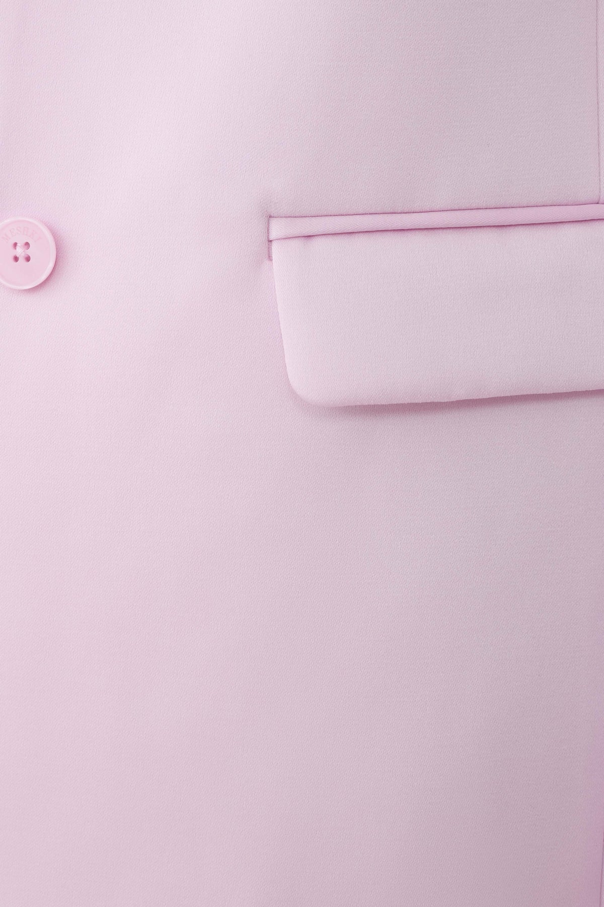 Alicia Structured Satin Blazer - Baby Pink