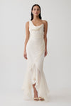 Edith Draped Maxi Dress - Ivory