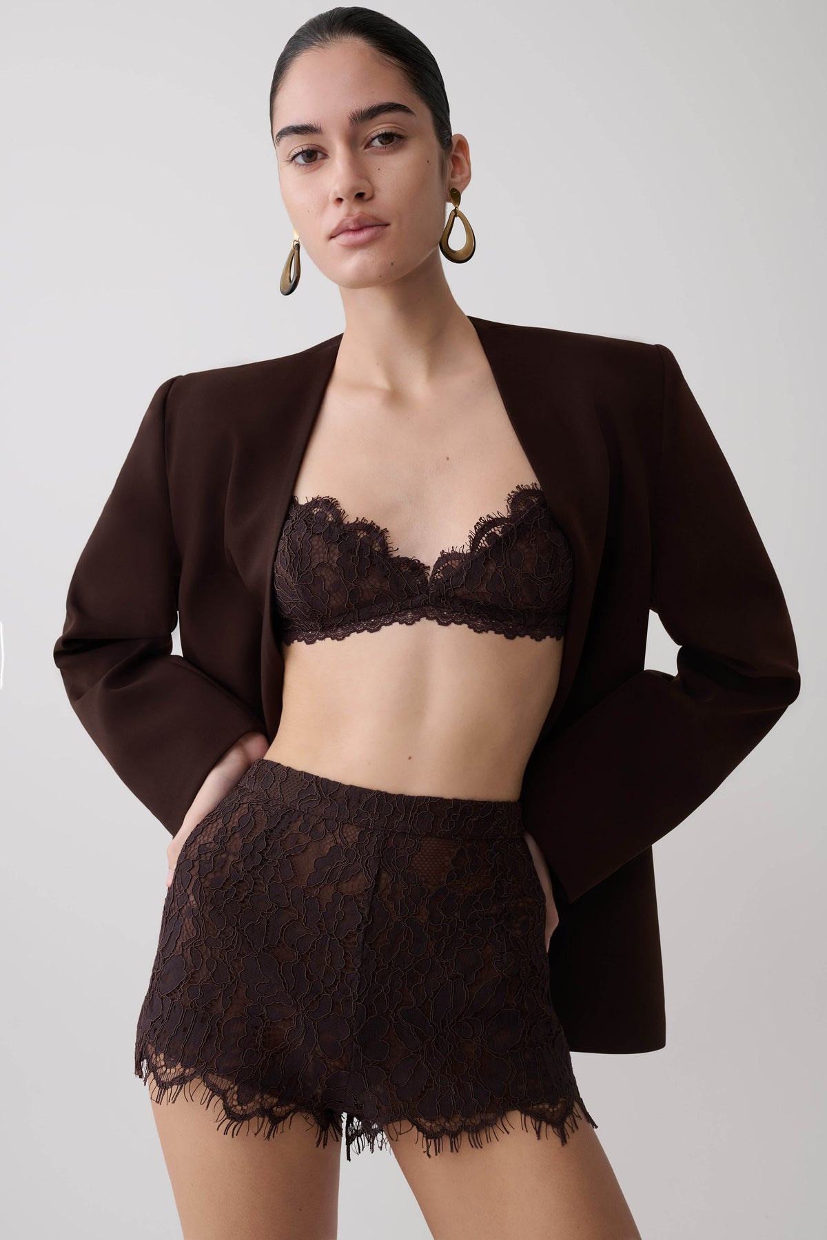 Gigi Lace Bralette - Dark Chocolate #13