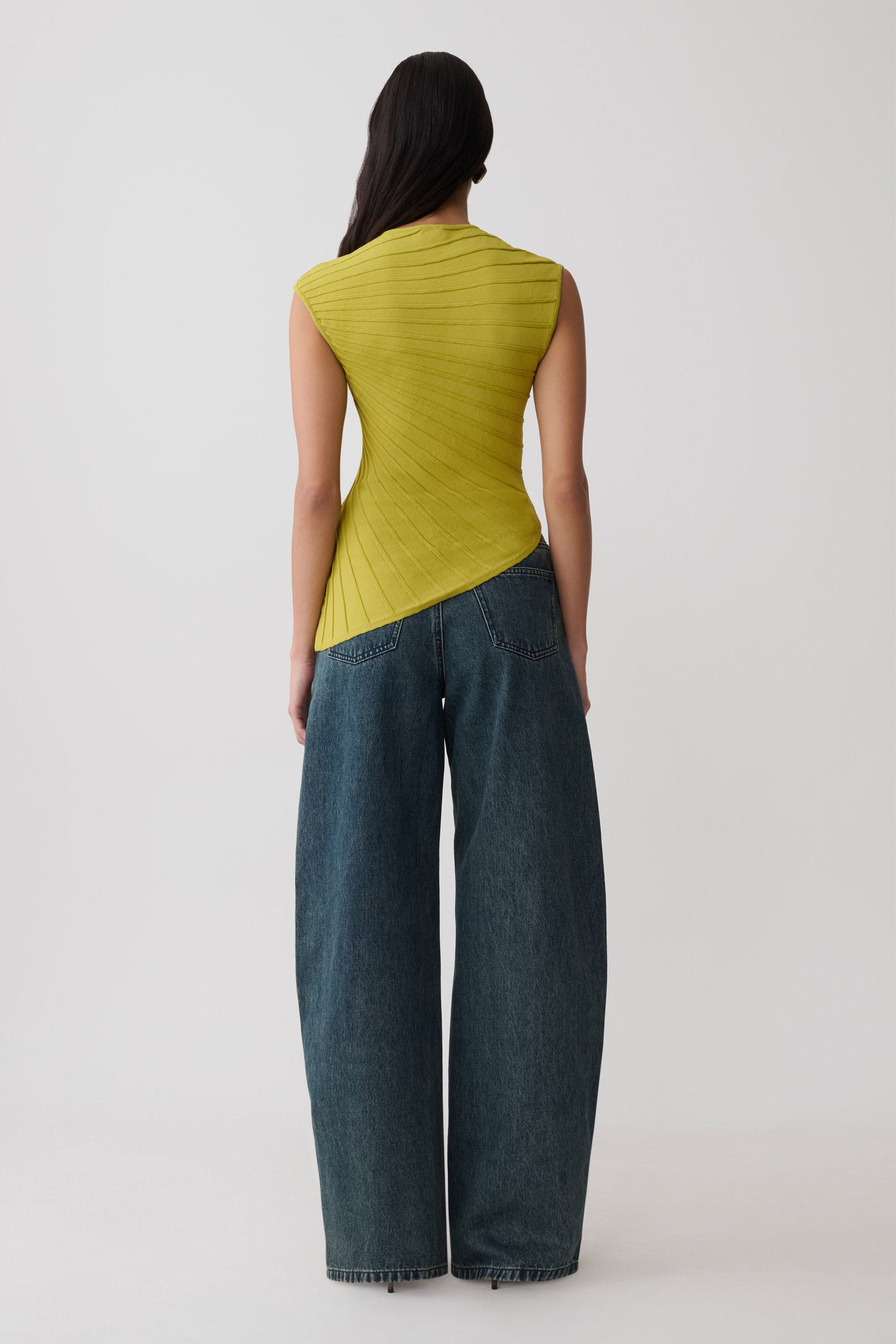 Marylee Knit Ribbed Sleeveless Top - Olive