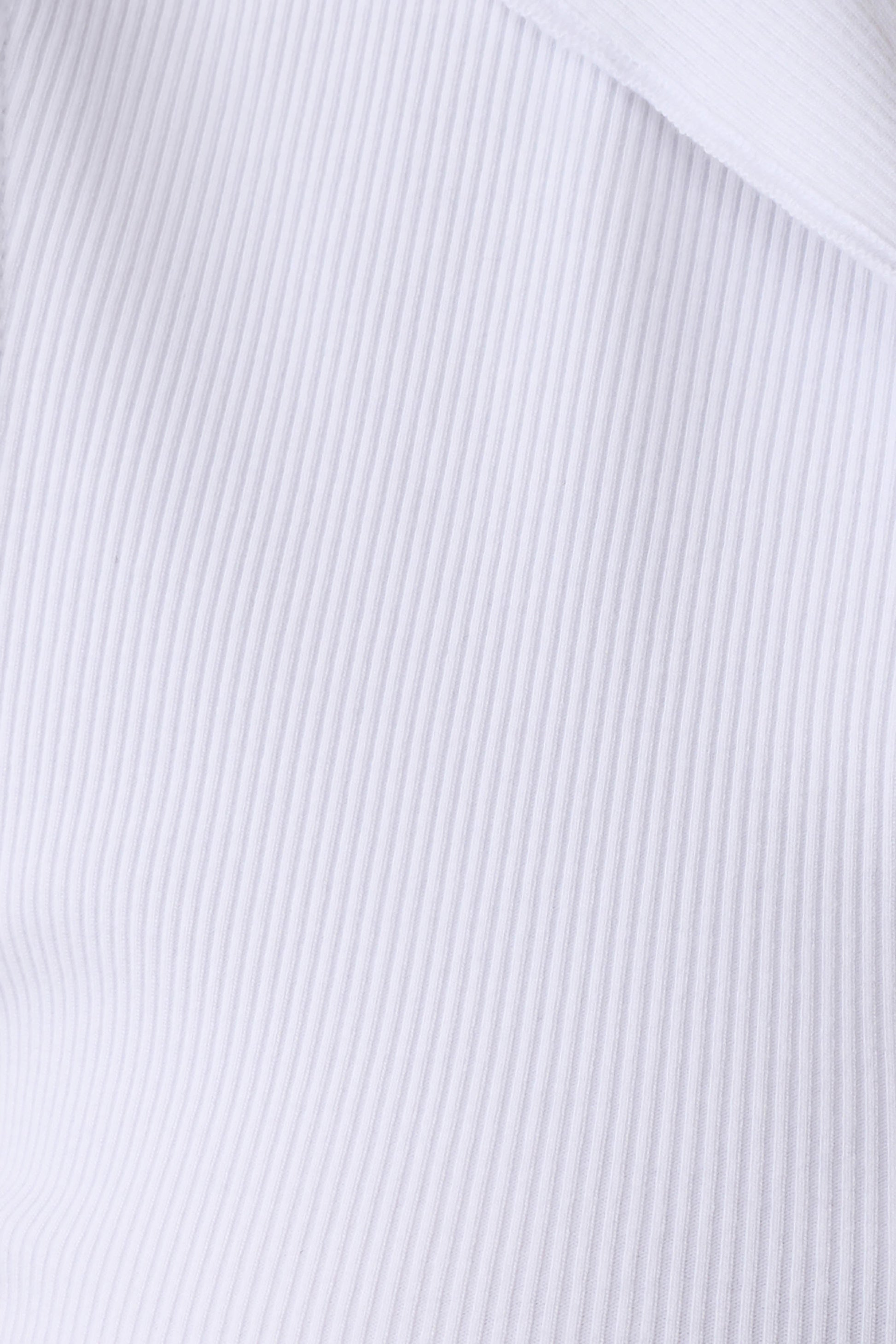 Myrtle Ribbed Sleeveless Lapel Top - White #6