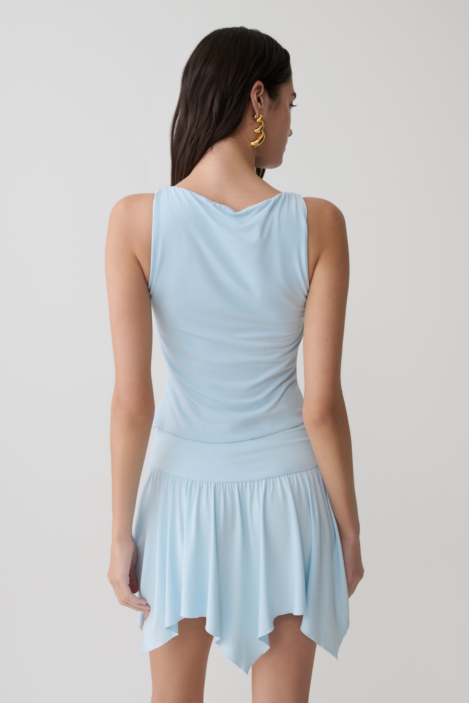 Nicolette Sleeveless Tank Top - Pale Blue #2