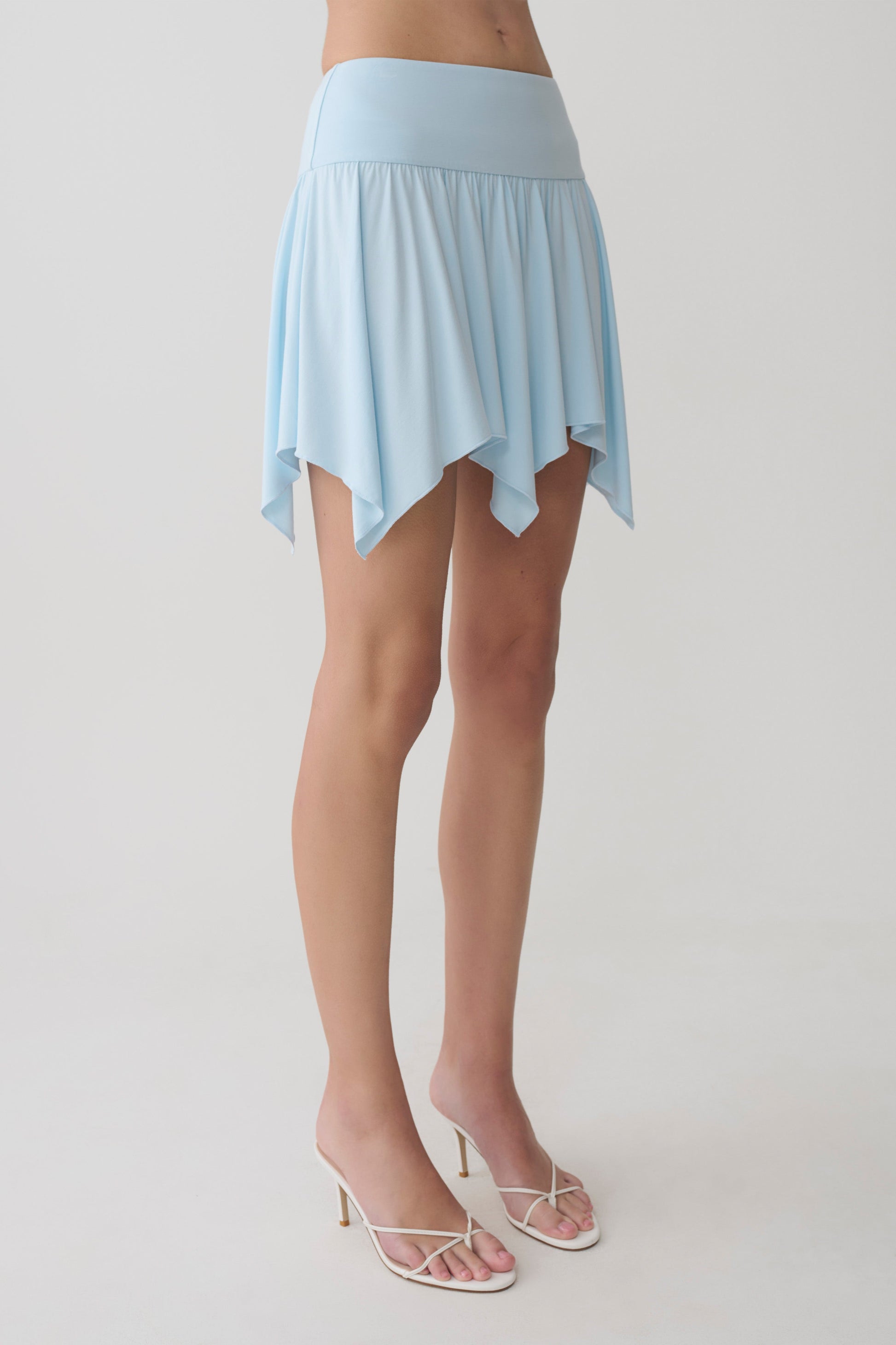 Ambrose Hankie Mini Skirt - Pale Blue #6