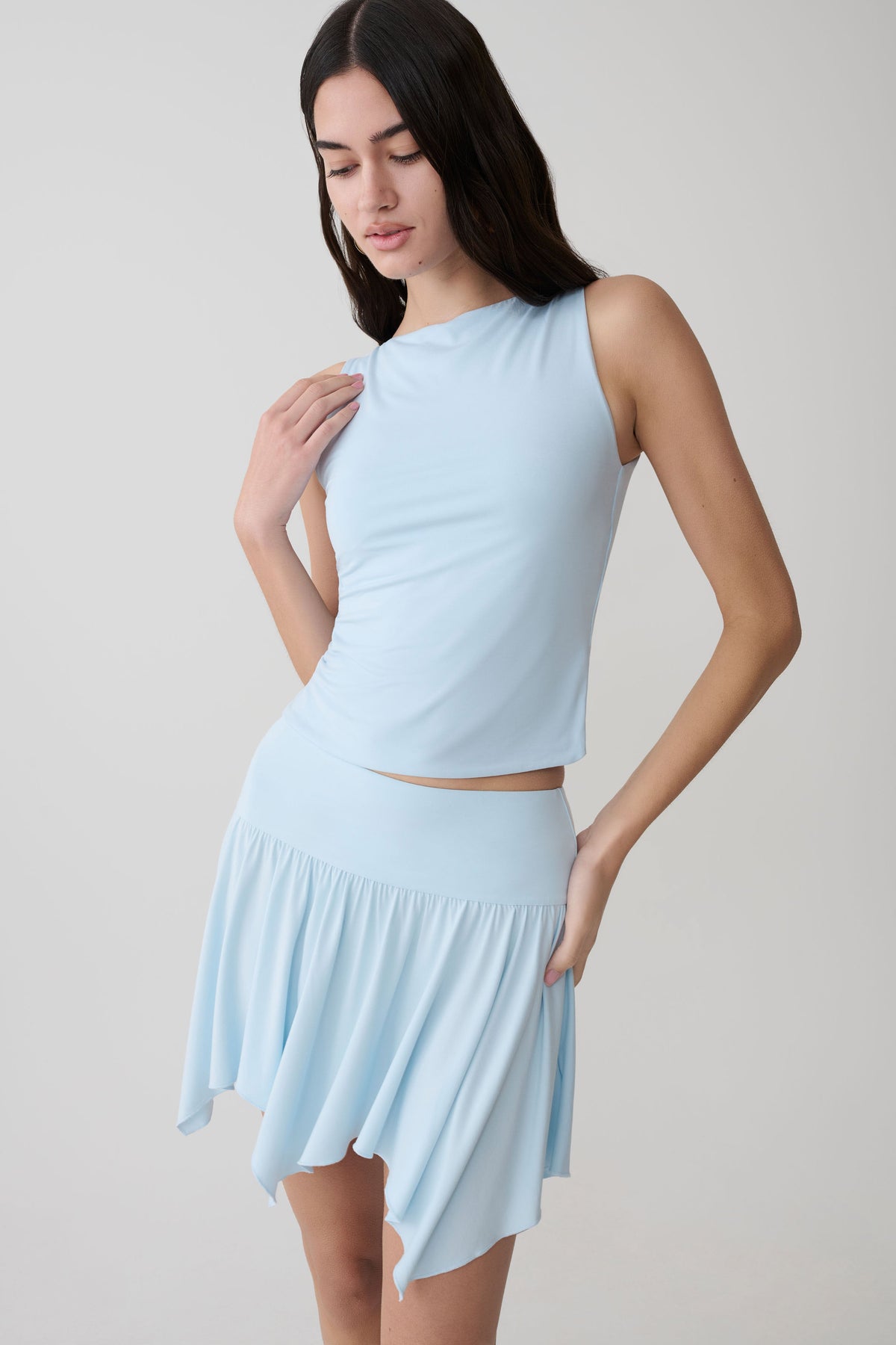 Nicolette Sleeveless Tank Top - Pale Blue