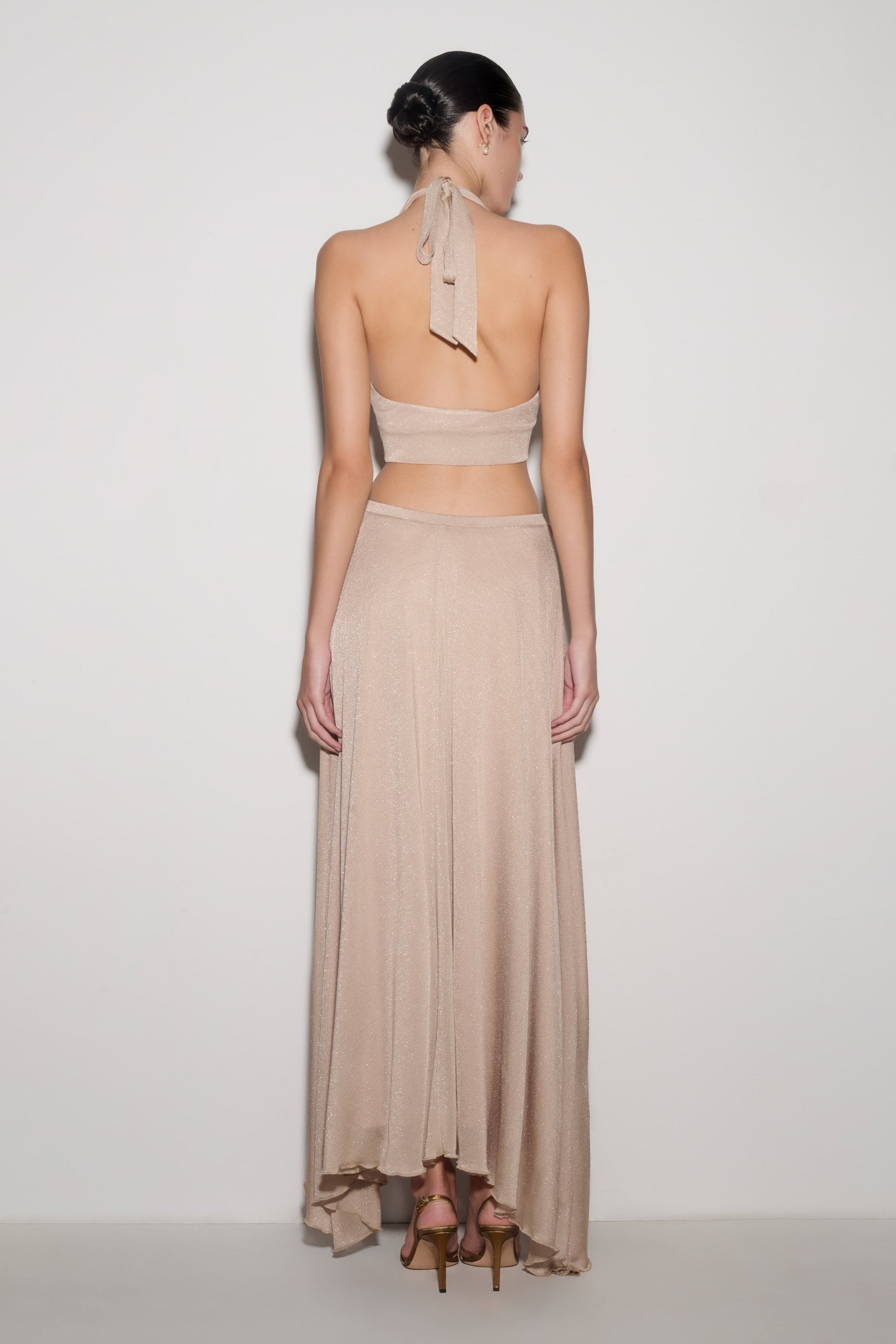 Nola Lurex Maxi Skirt - Gold #2