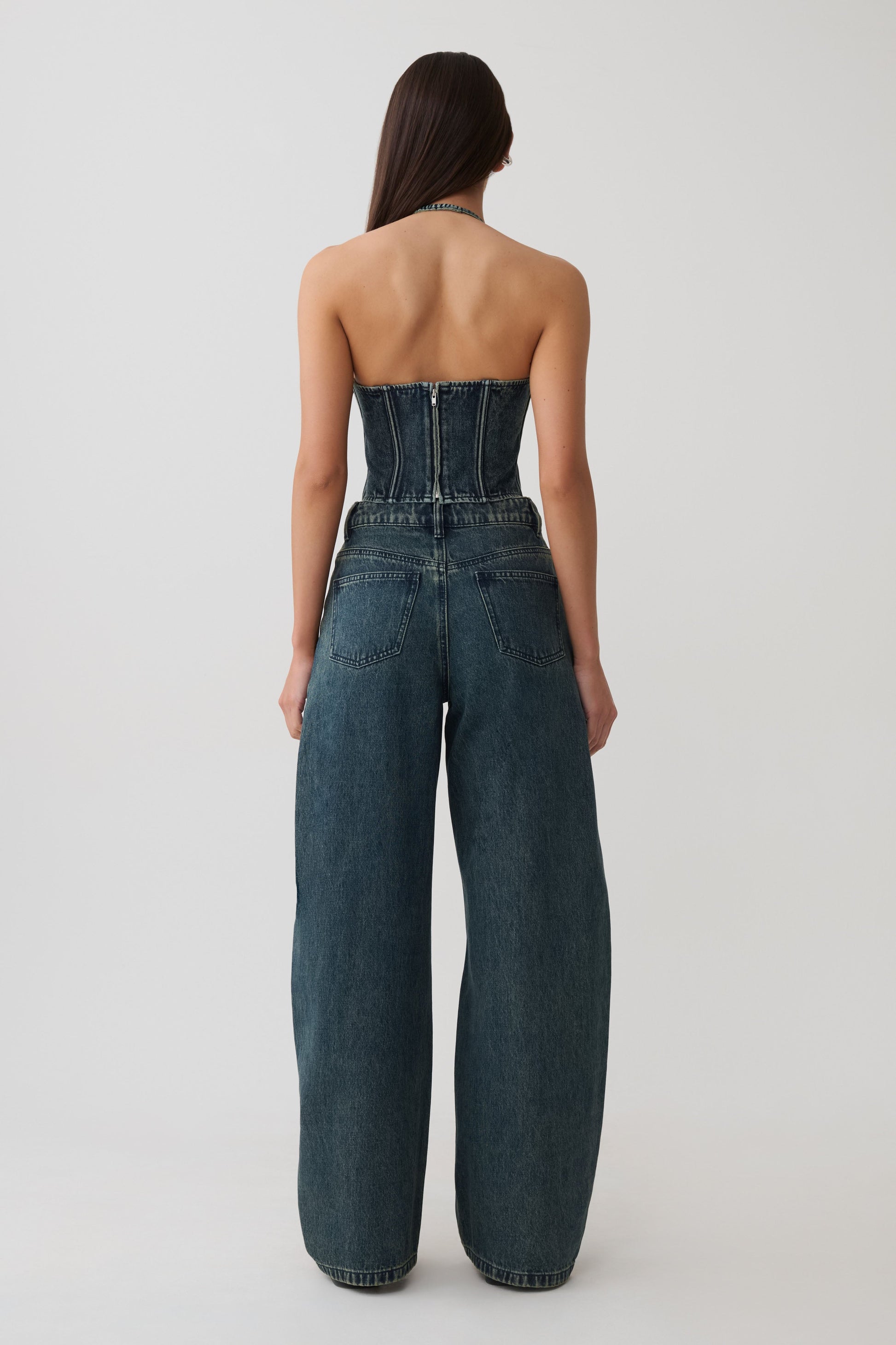 Stephanie Barrel Denim Jeans - Vintage Blue #2