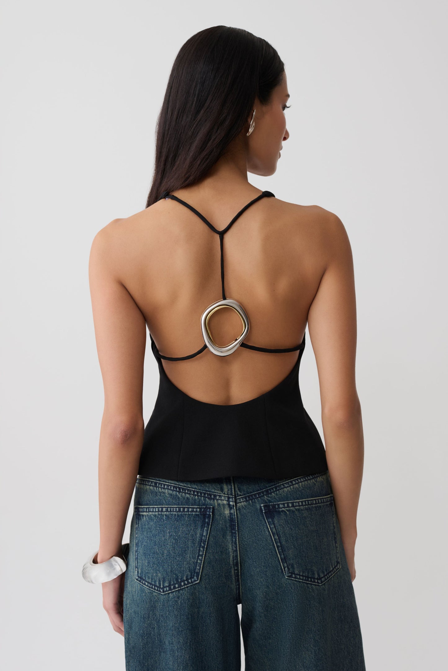 Bernadette Hardware Sleeveless Top - Black