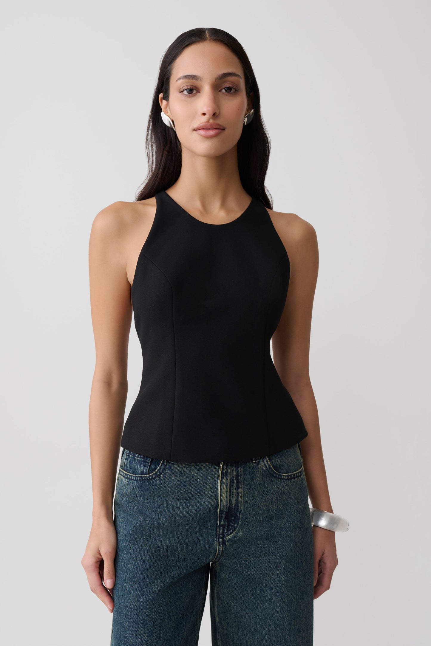 Bernadette Hardware Sleeveless Top - Black