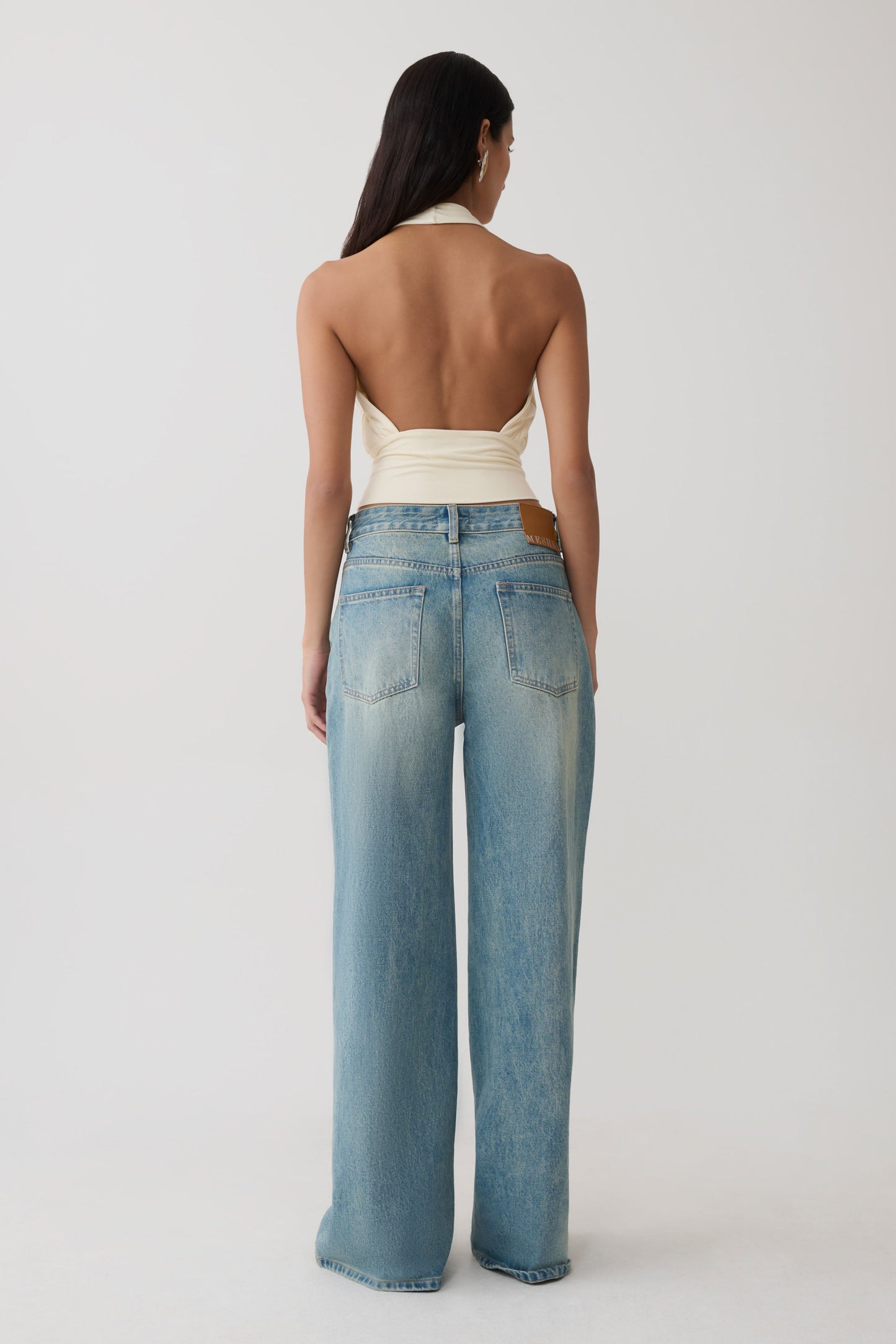 Jina Draped Halter Top - Ivory