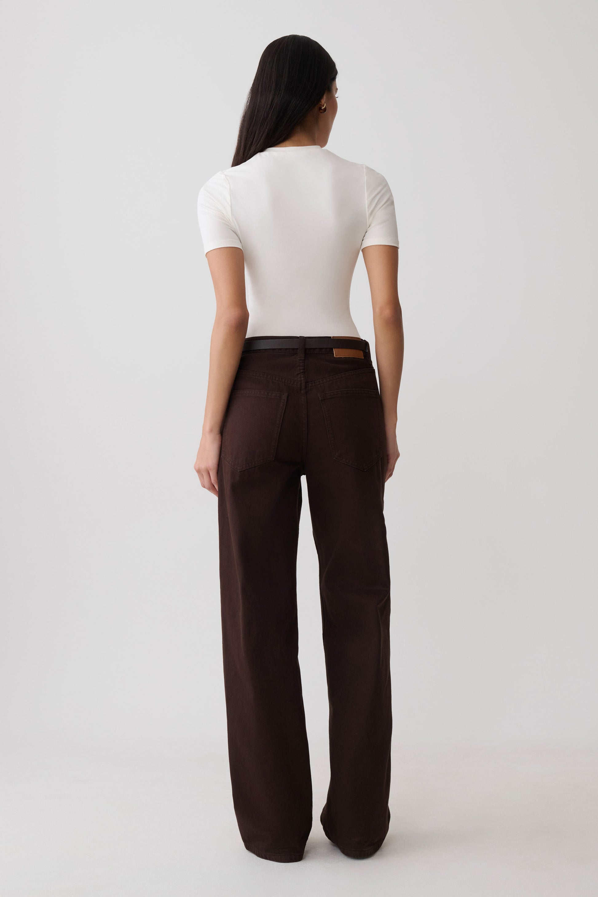 Janelle High V Neck Short Sleeve Top - Ivory #4